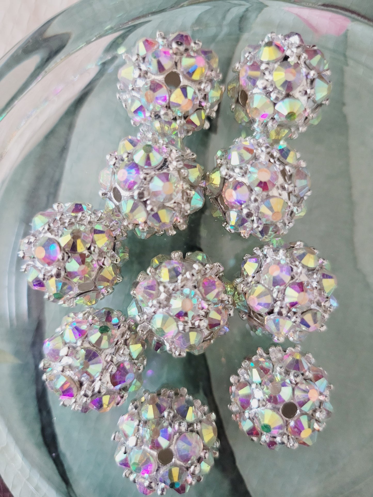 Acrylic rhinestone and gemstone beads