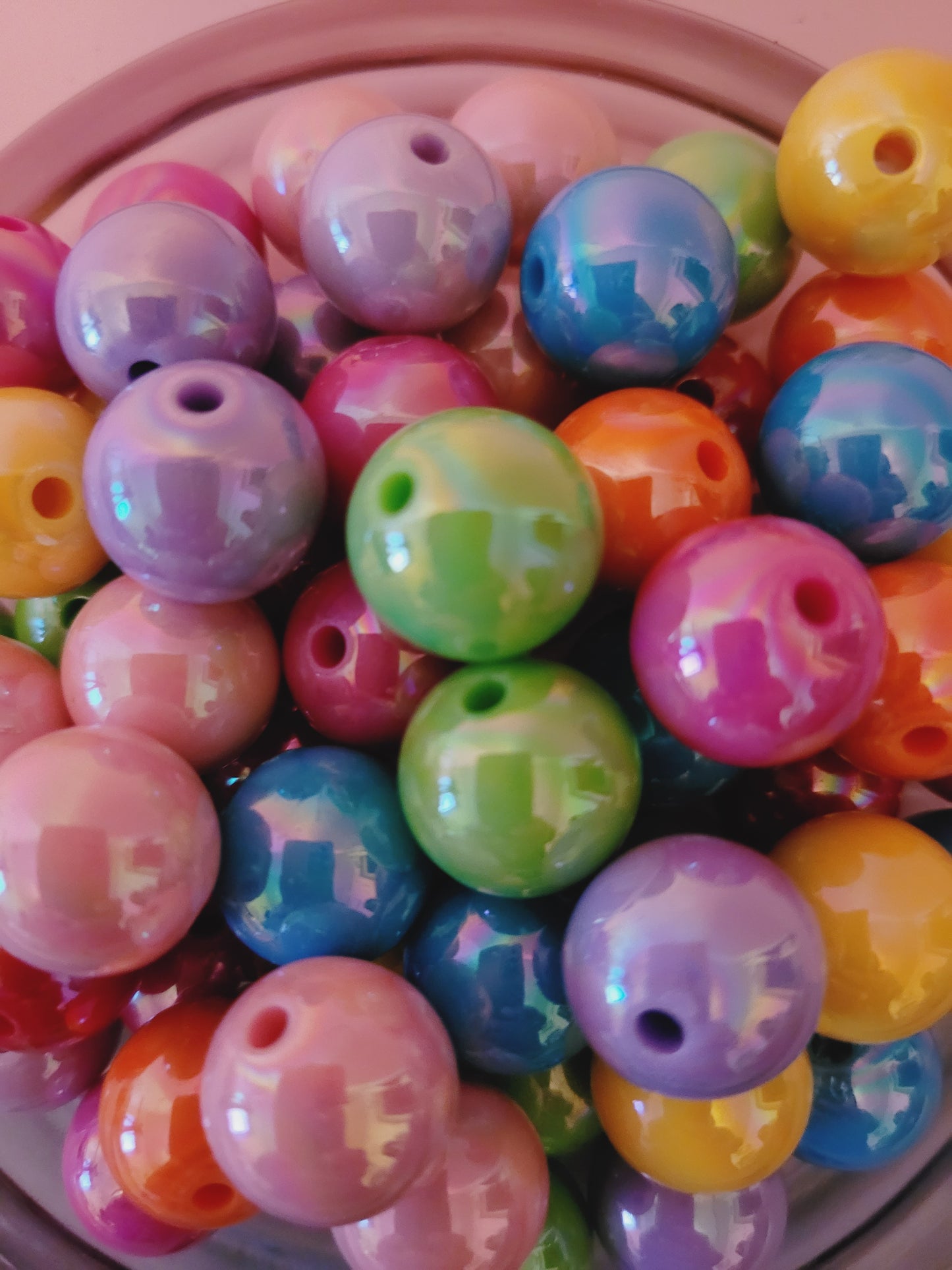 16mm Acrylic solid color Beads
