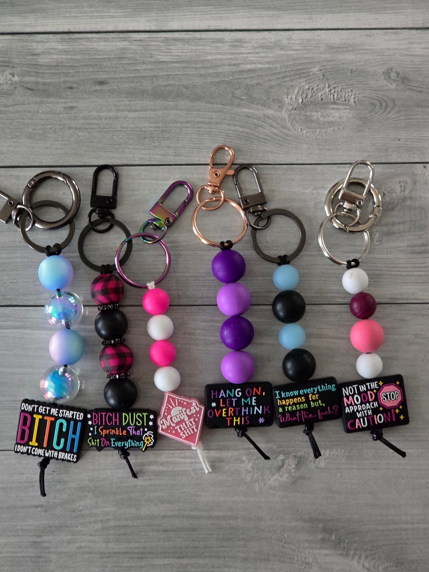 Key and bag charms