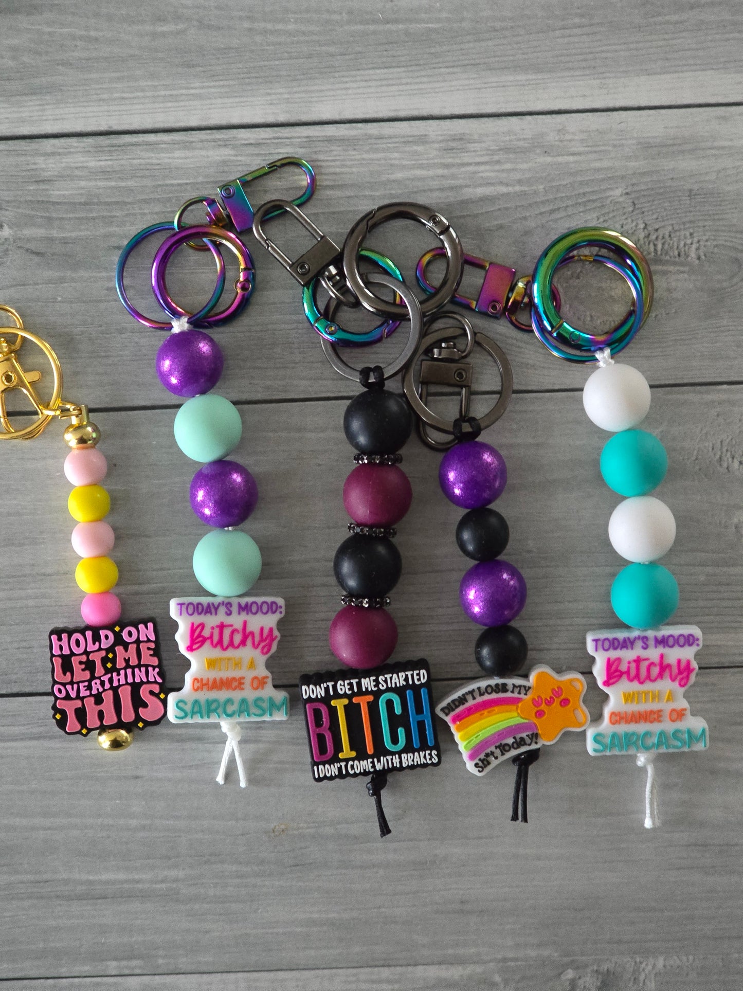 Key and bag charms