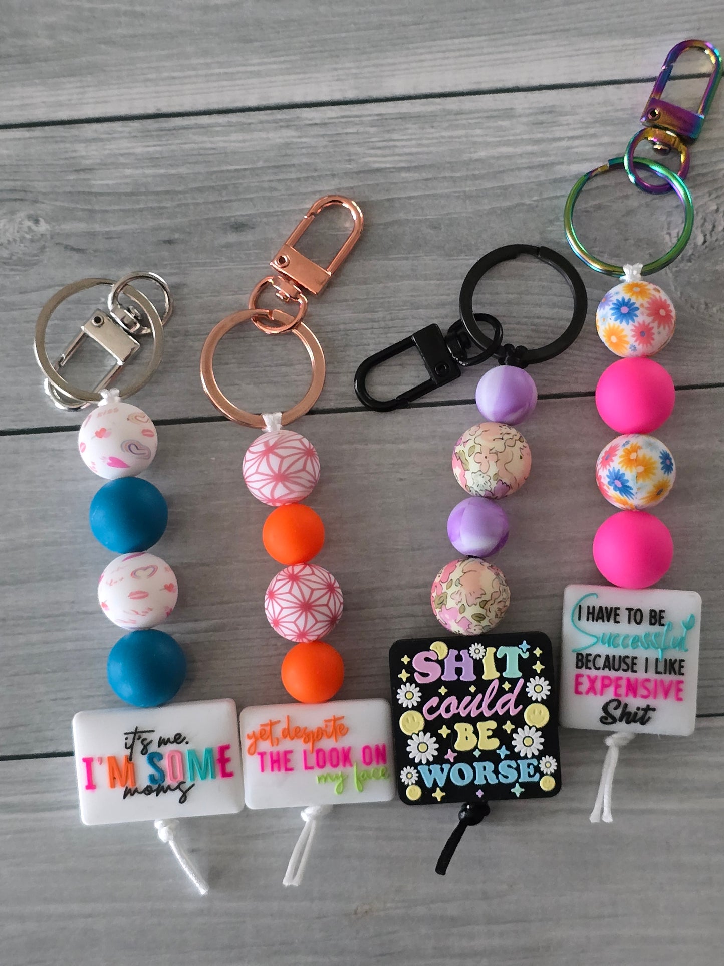 Key and bag charms