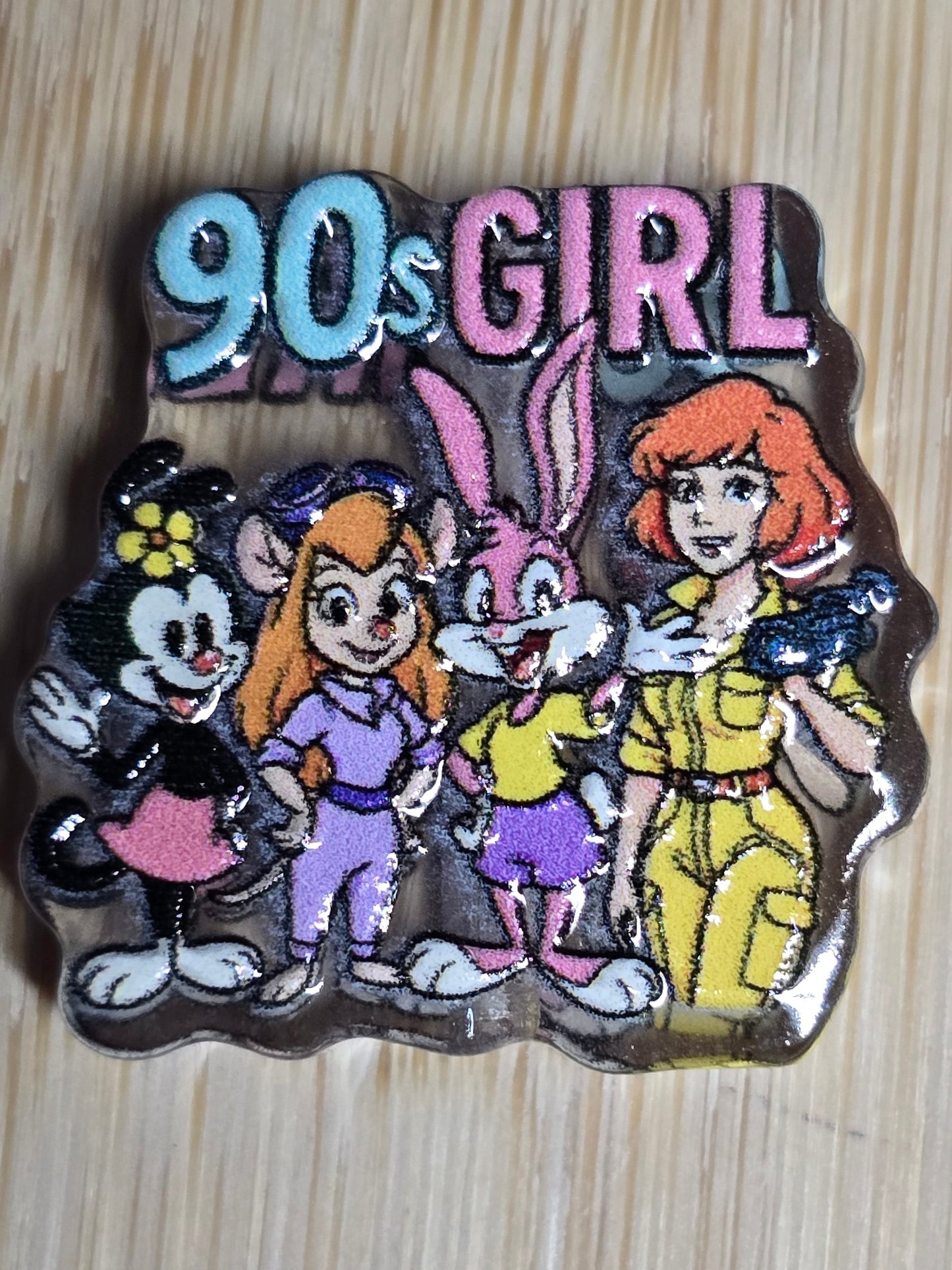Acrylic focal beads 90's girl