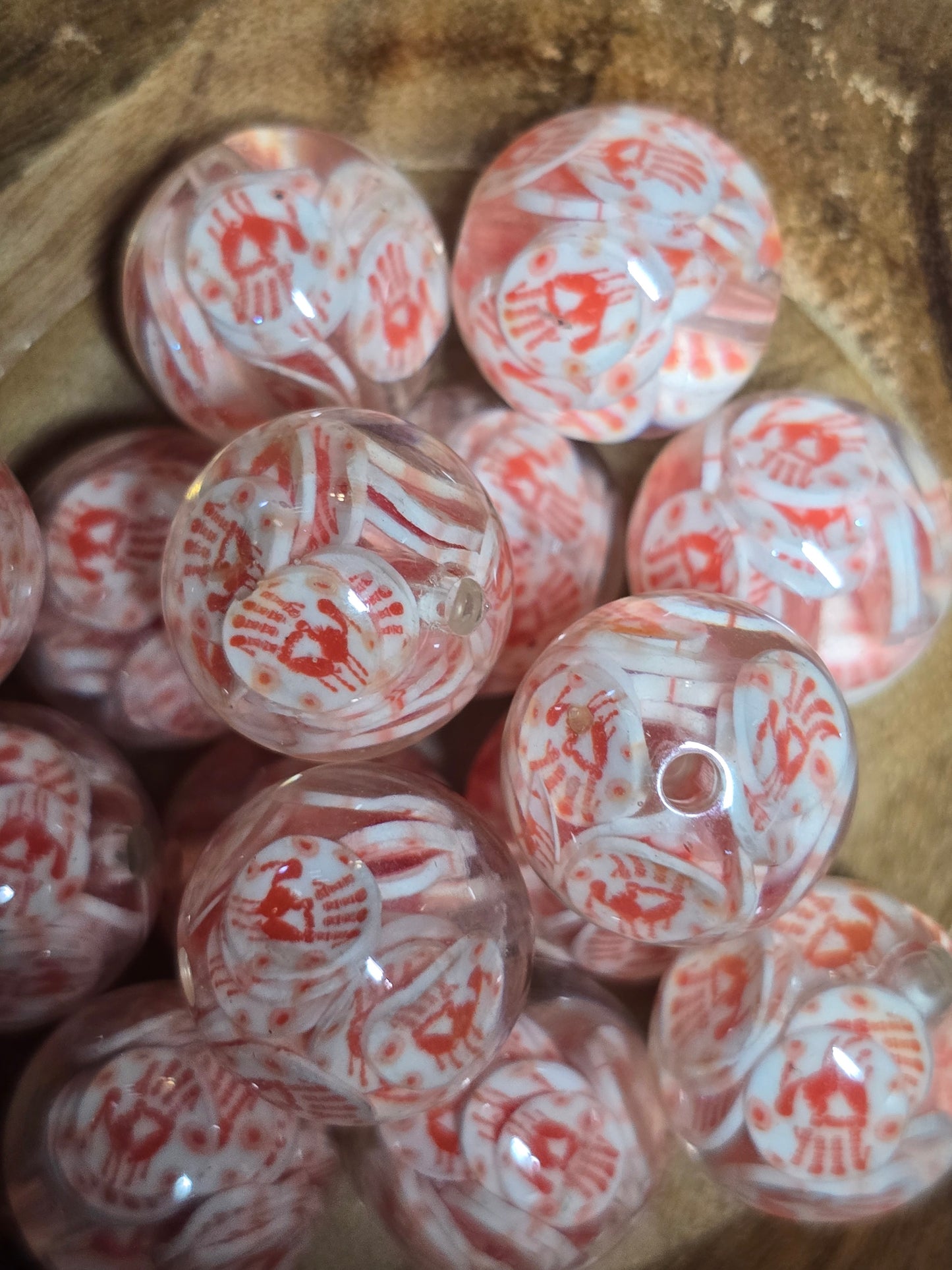Acrylic 16mm beads horror themed