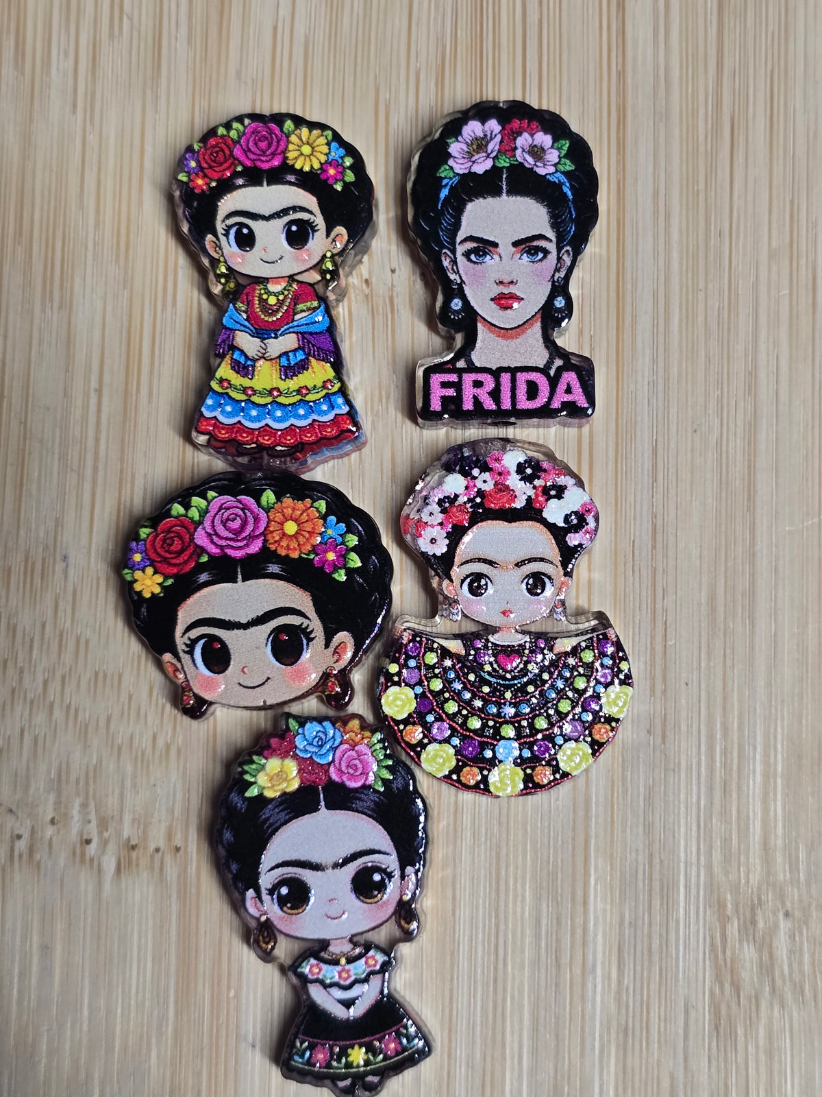 Acrylic focal beads Frida