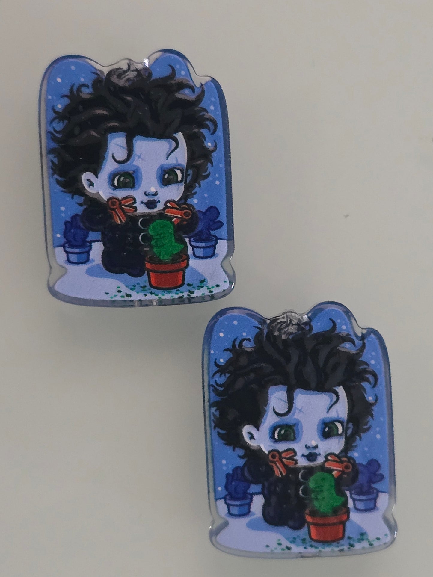 Acrylic focal beads movie character