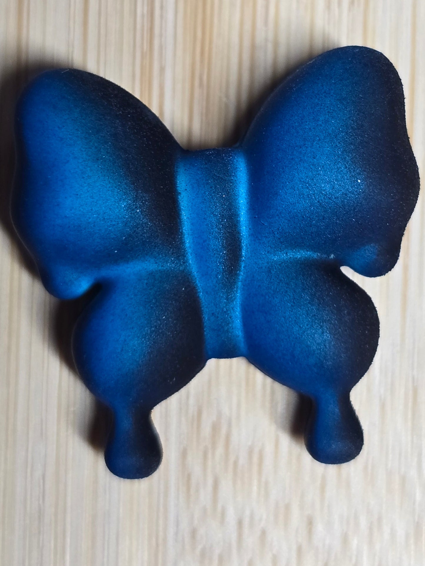 Resin puffy matte colored butterfly beads