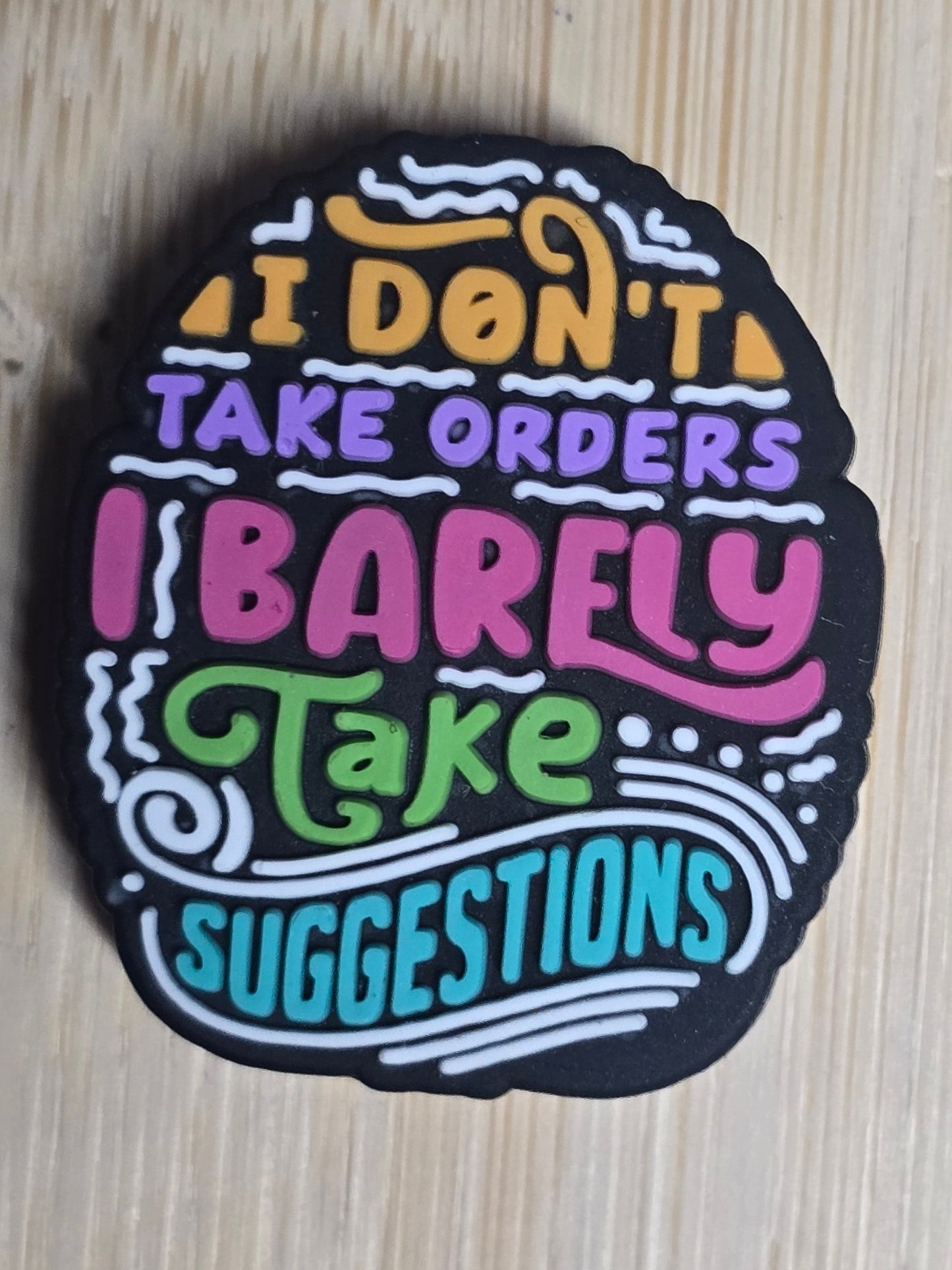 Focal silicone beads sarcastic humor