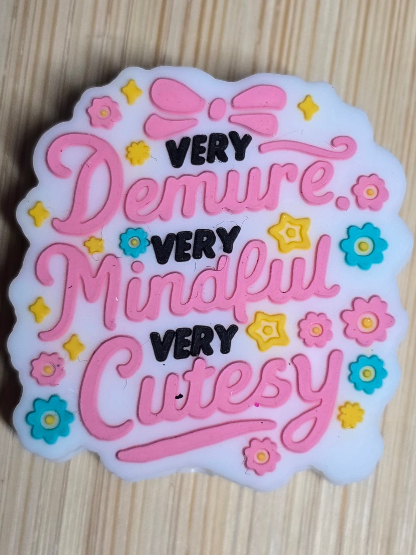 Focal silicone cute saying