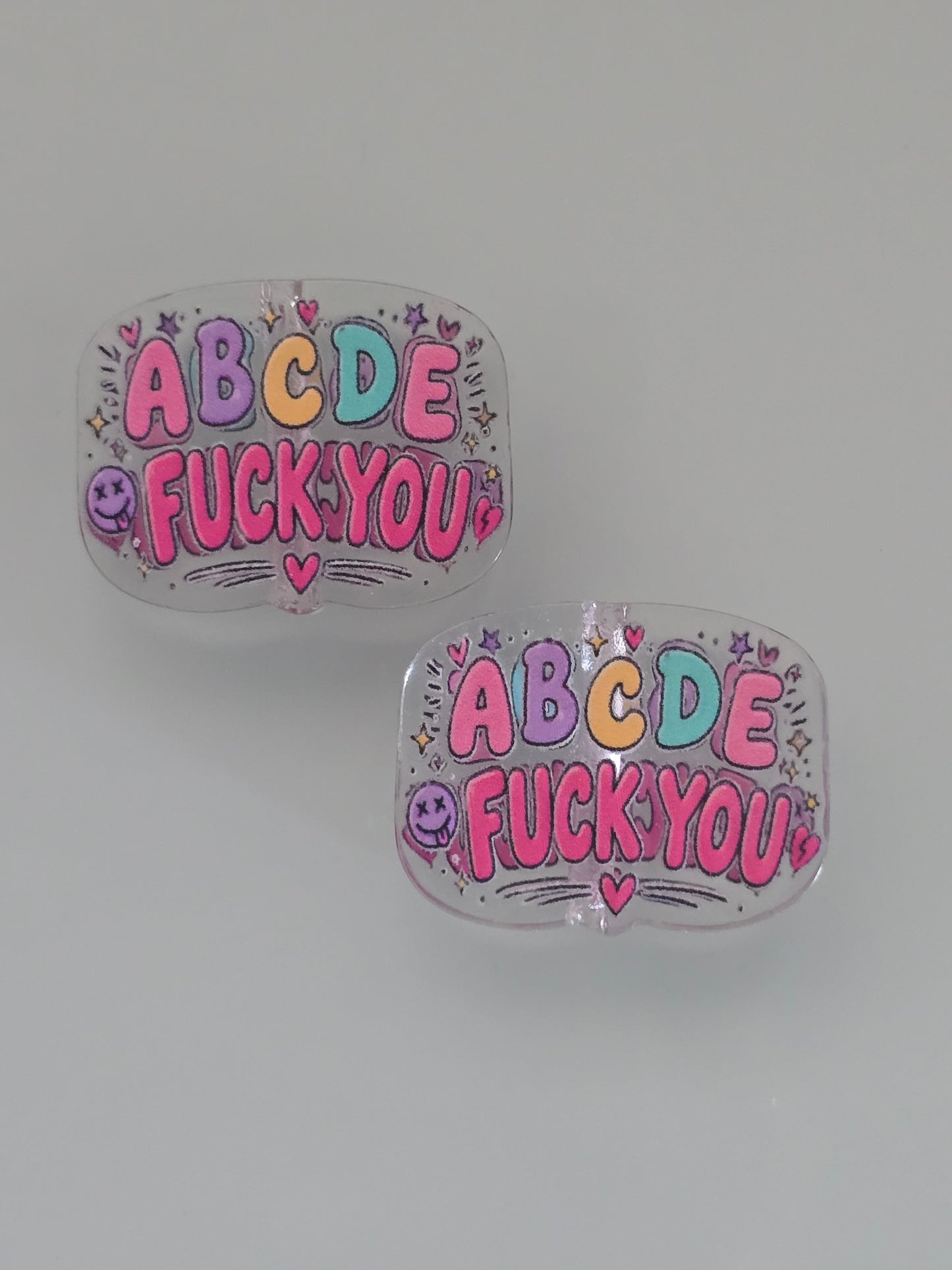 Acrylic focal beadsadult humor