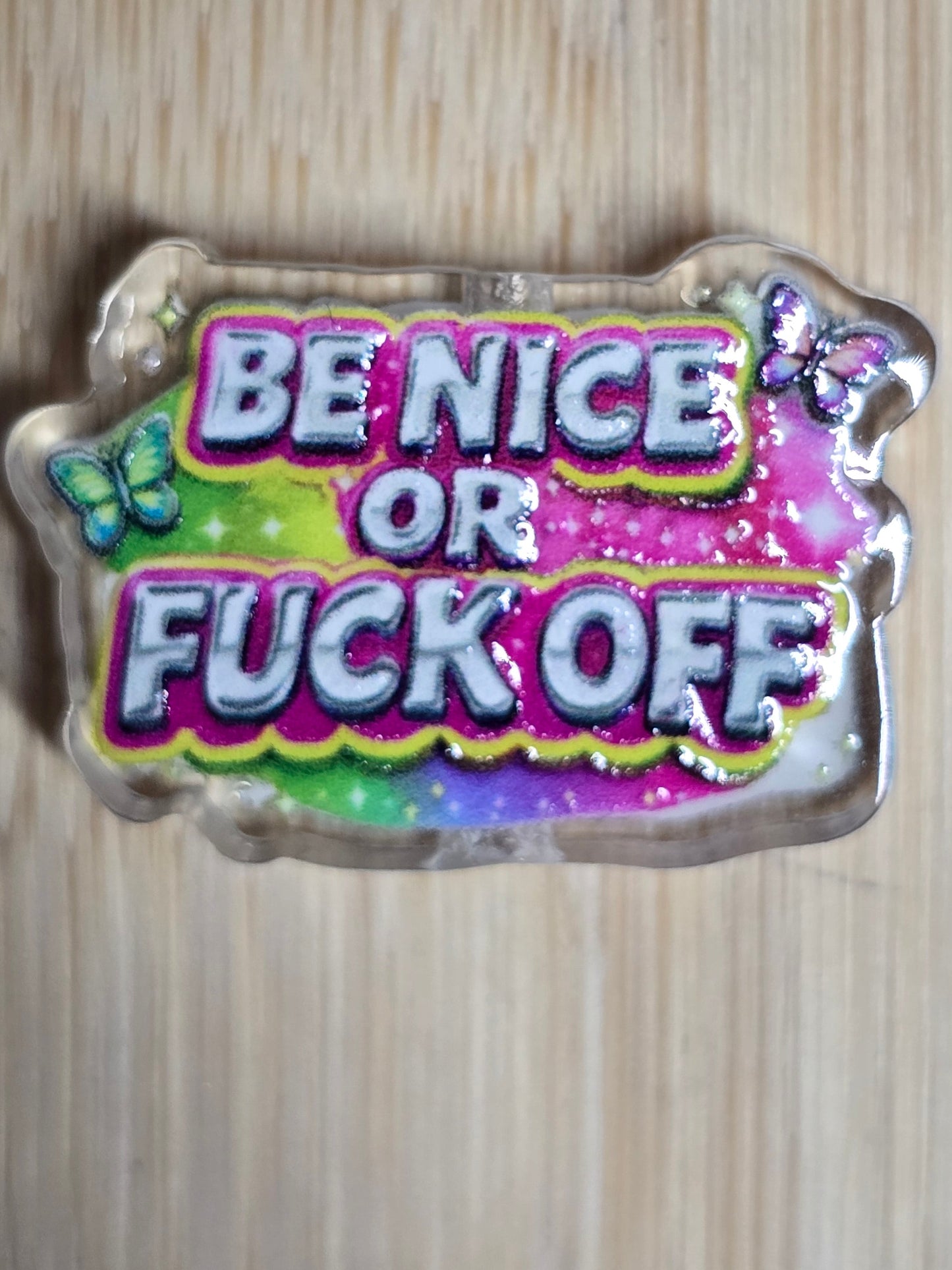 Acrylic focal beads adult language bad words