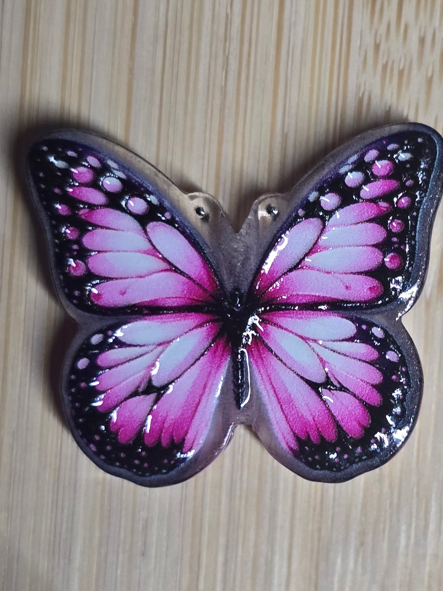 Focal acrylic beads butterflies