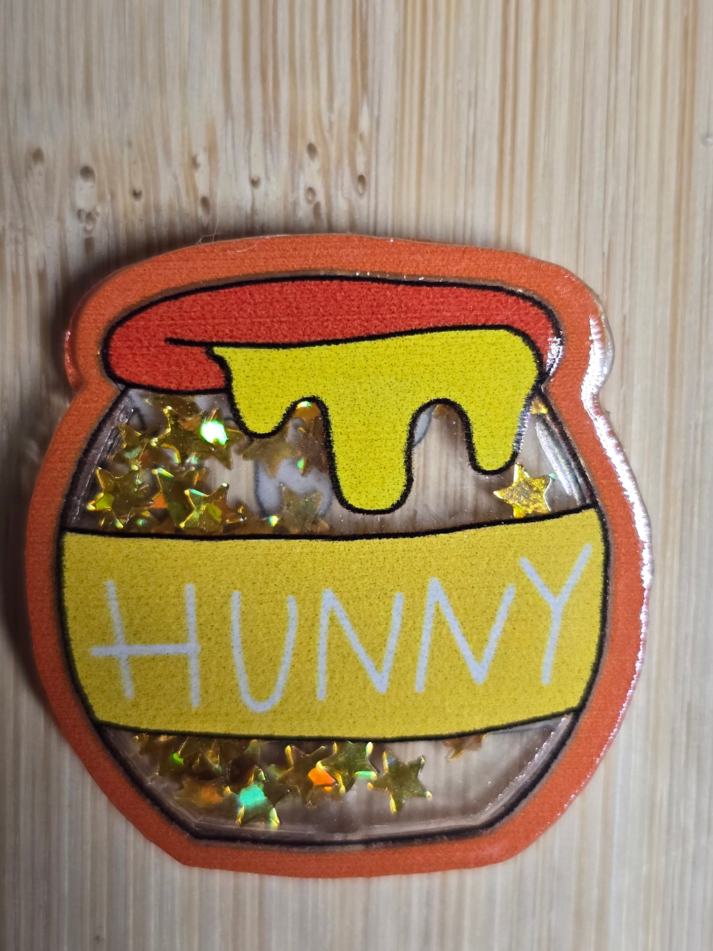 Acrylic focal beads shaker style- hunny pot
