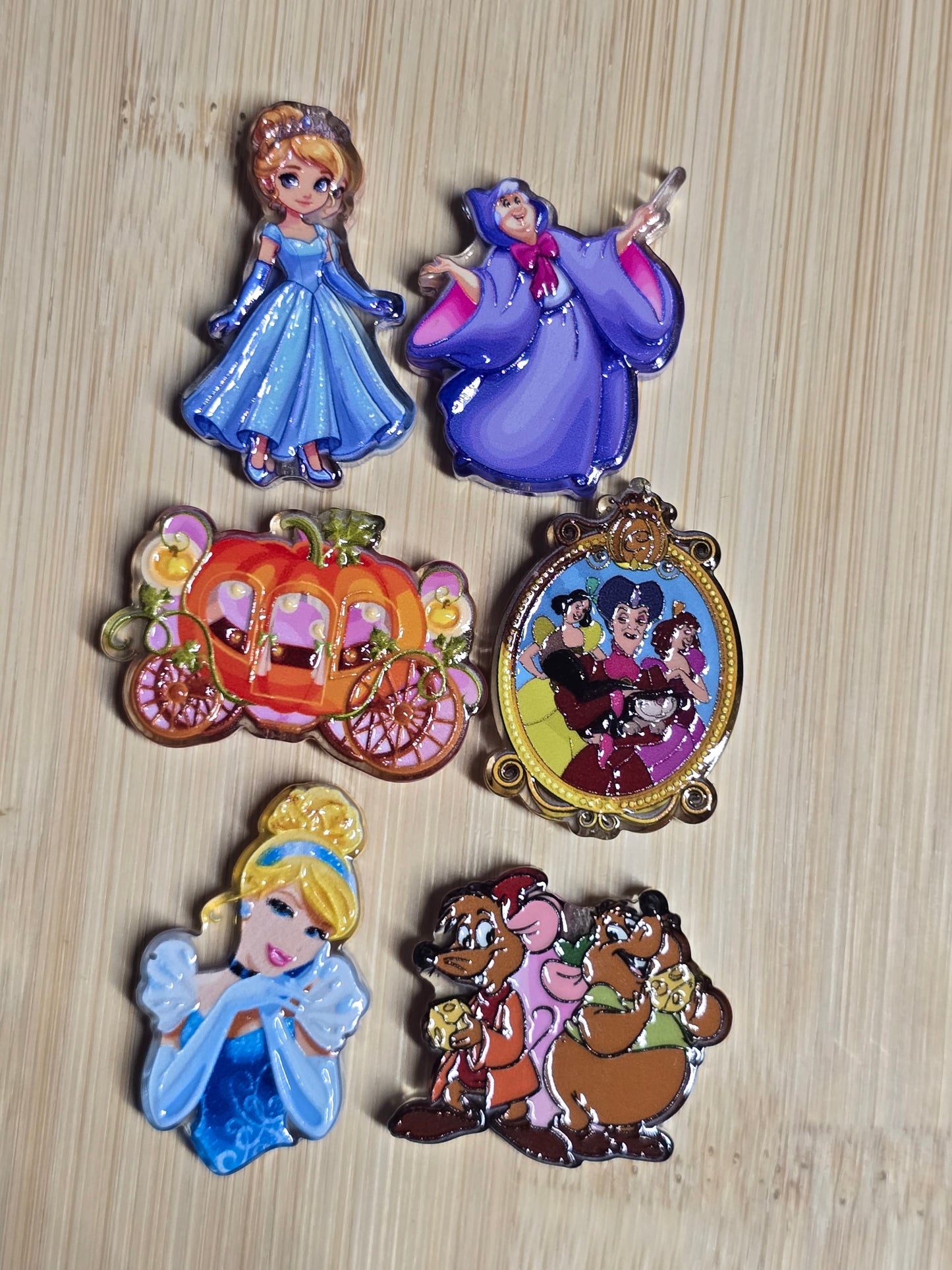 Acrylic focal beads cute princess mix