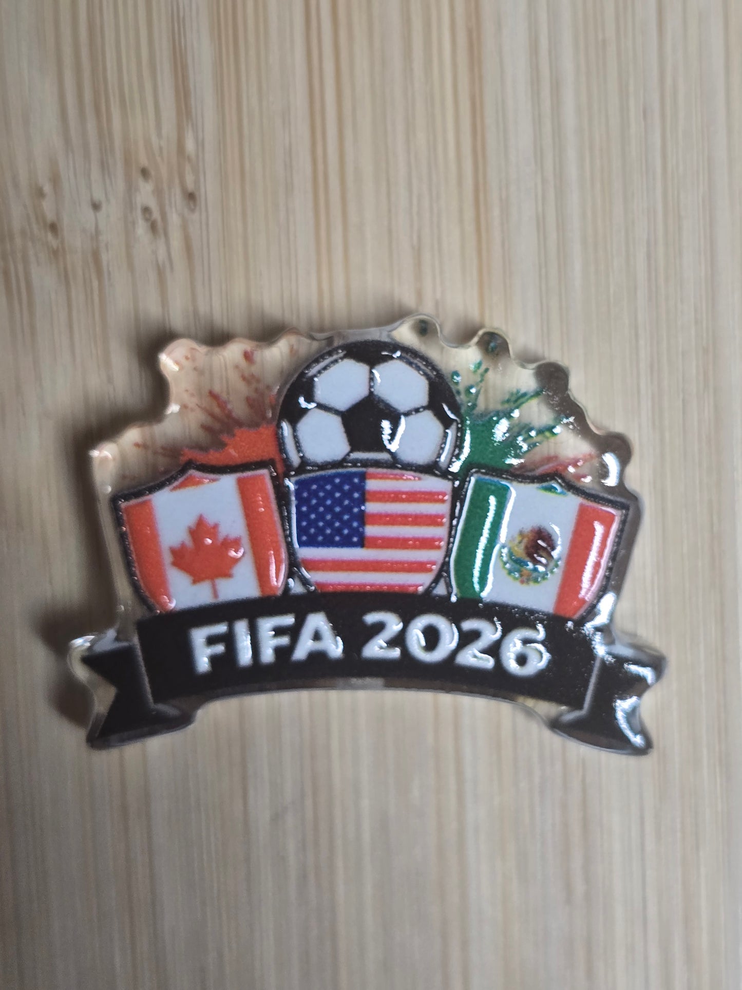 Acrylic focal beads FIFA