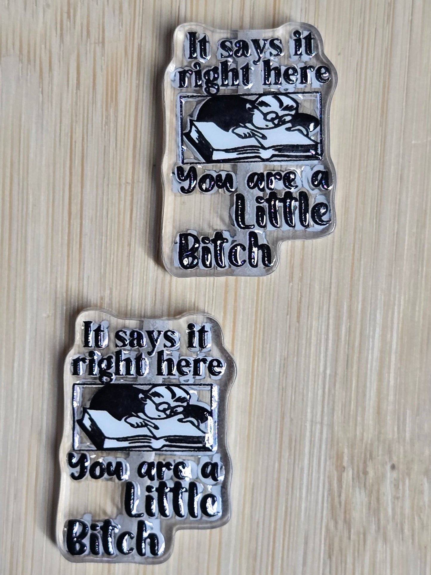 Acrylic focal beads adult humor