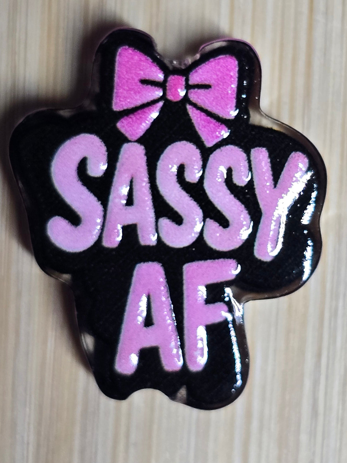 Acrylic focal beads sarcastic humor