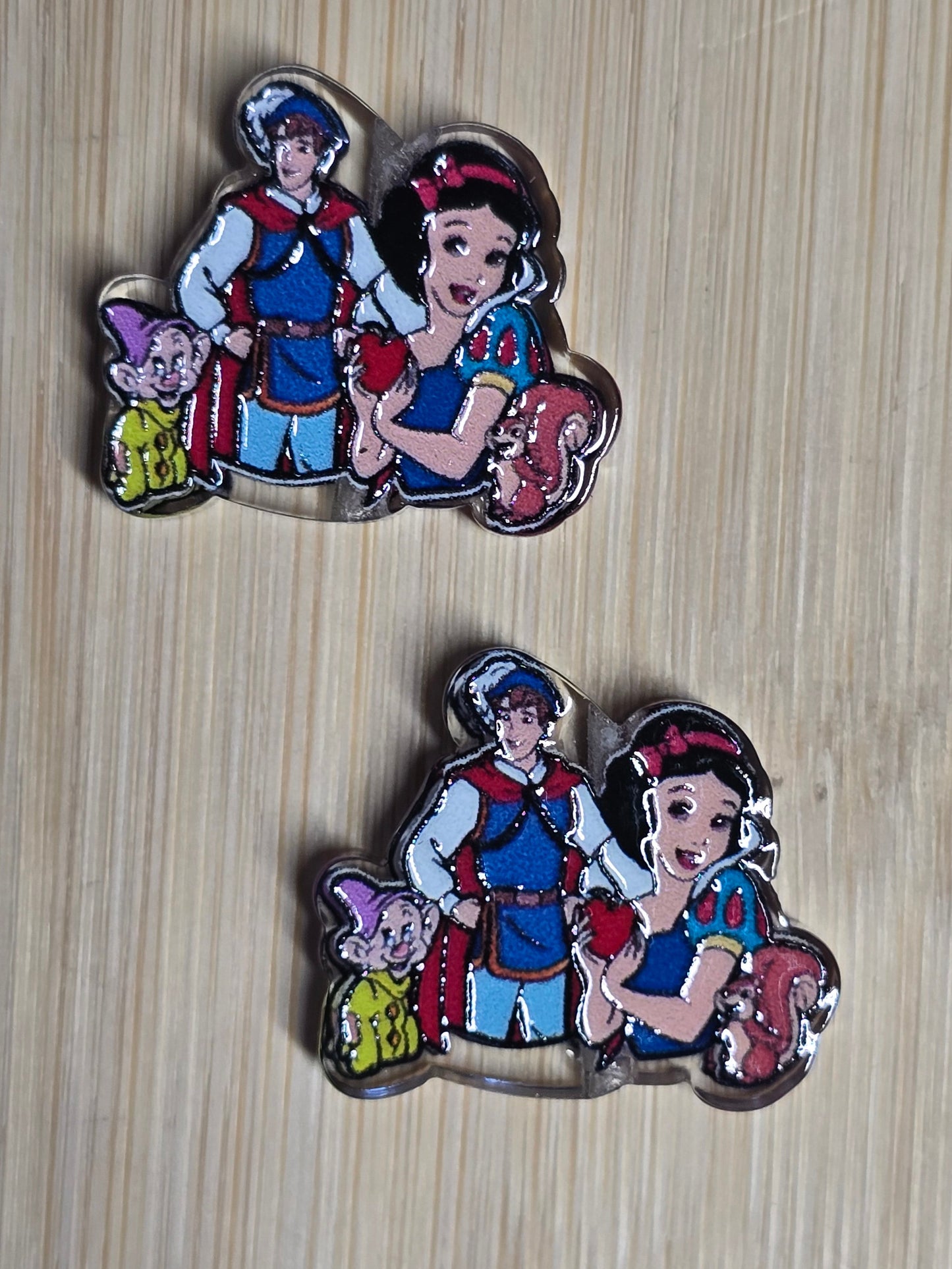 Acrylic focal beads DS forest princess couple