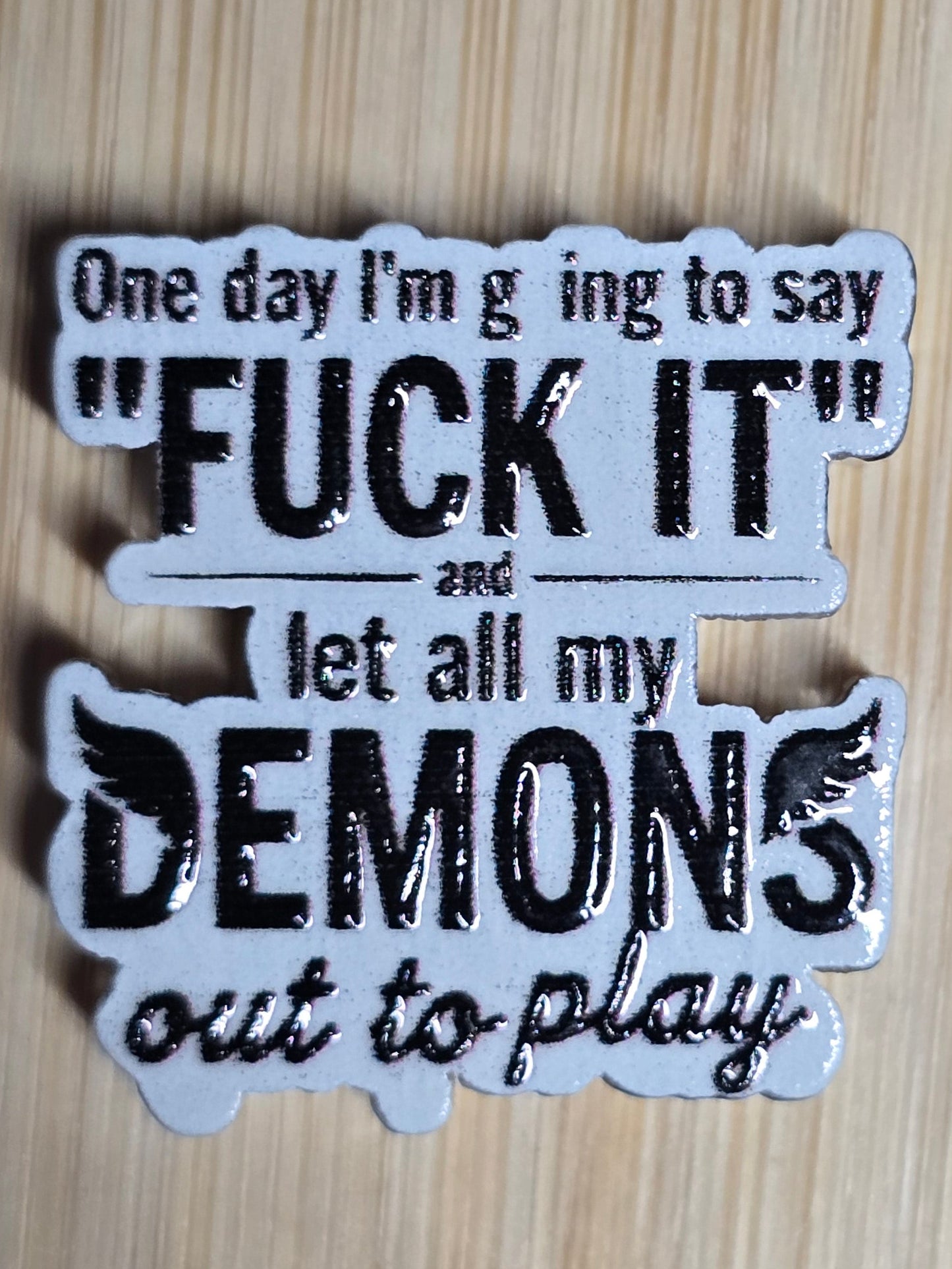 Acrylic focal beads adult language/ humor