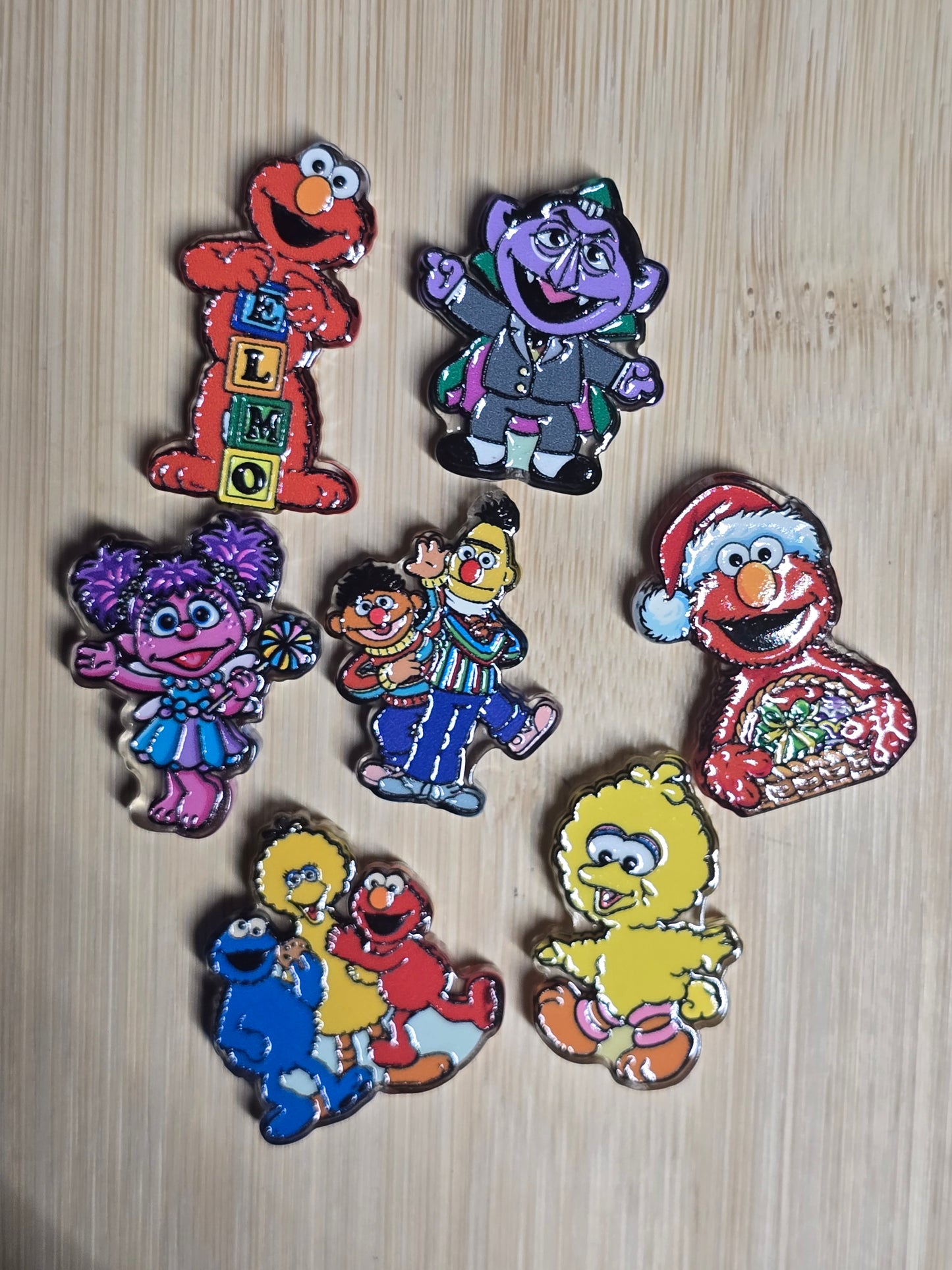 Focal acrylic beads sesame street