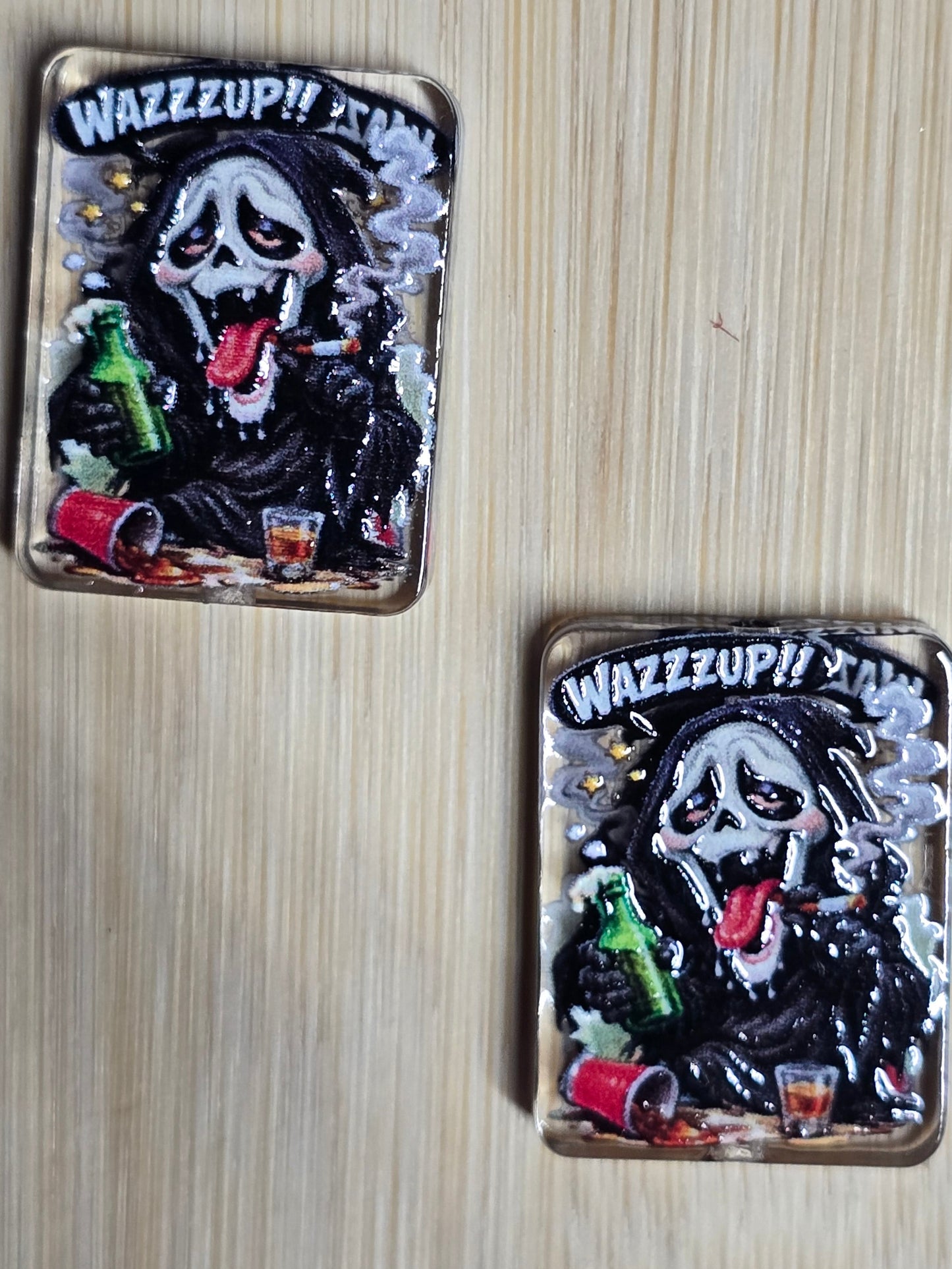 Acrylic focal beads horror character