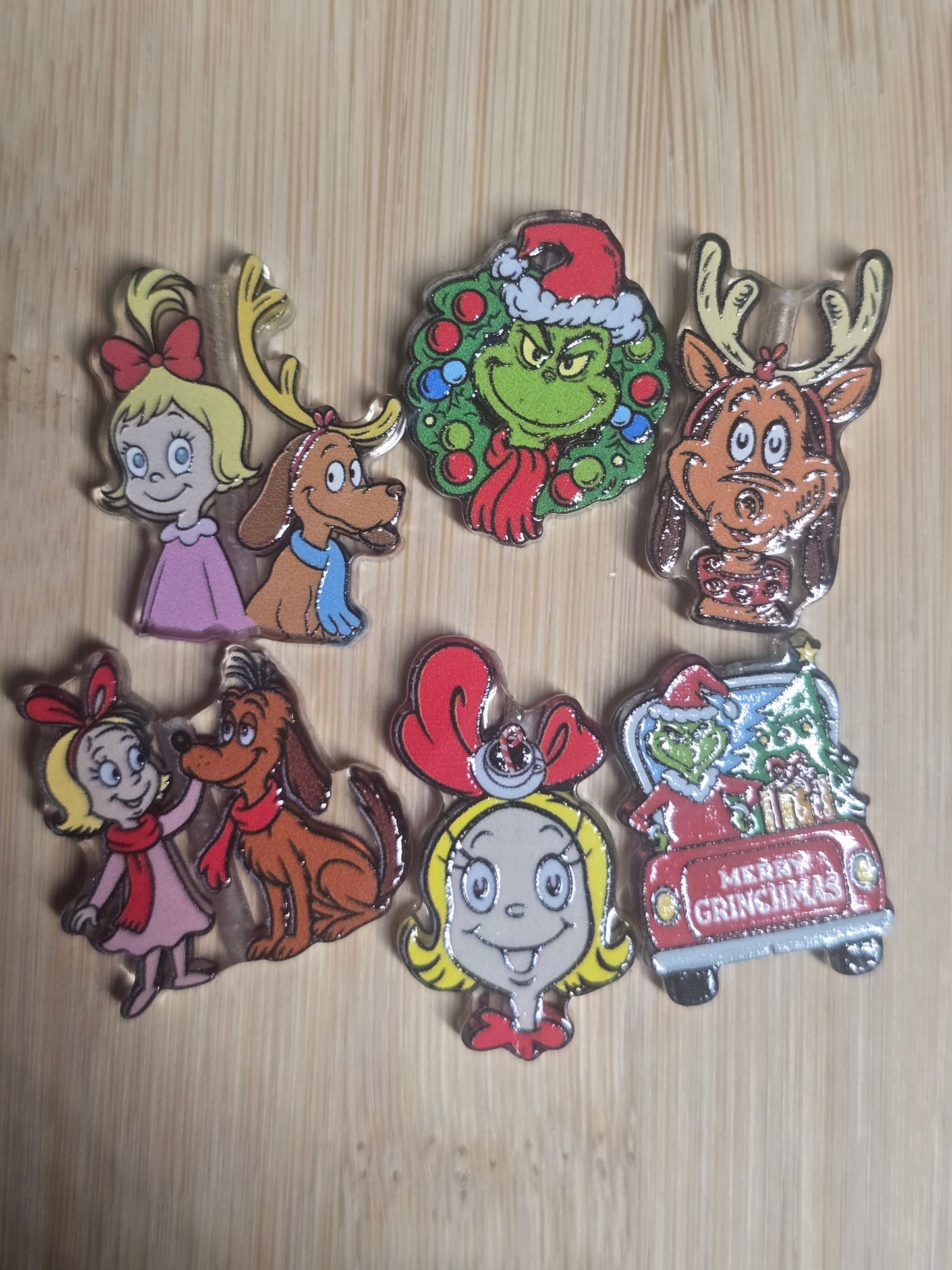Acrylic focal beads christmas inspired from popular christmas cartoon