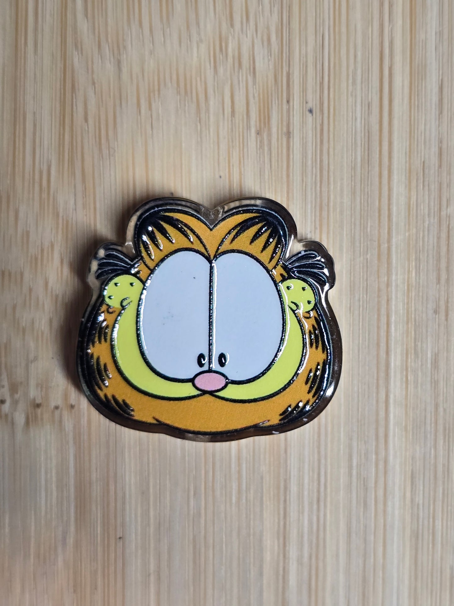 Acrylic focal beads orange cat head