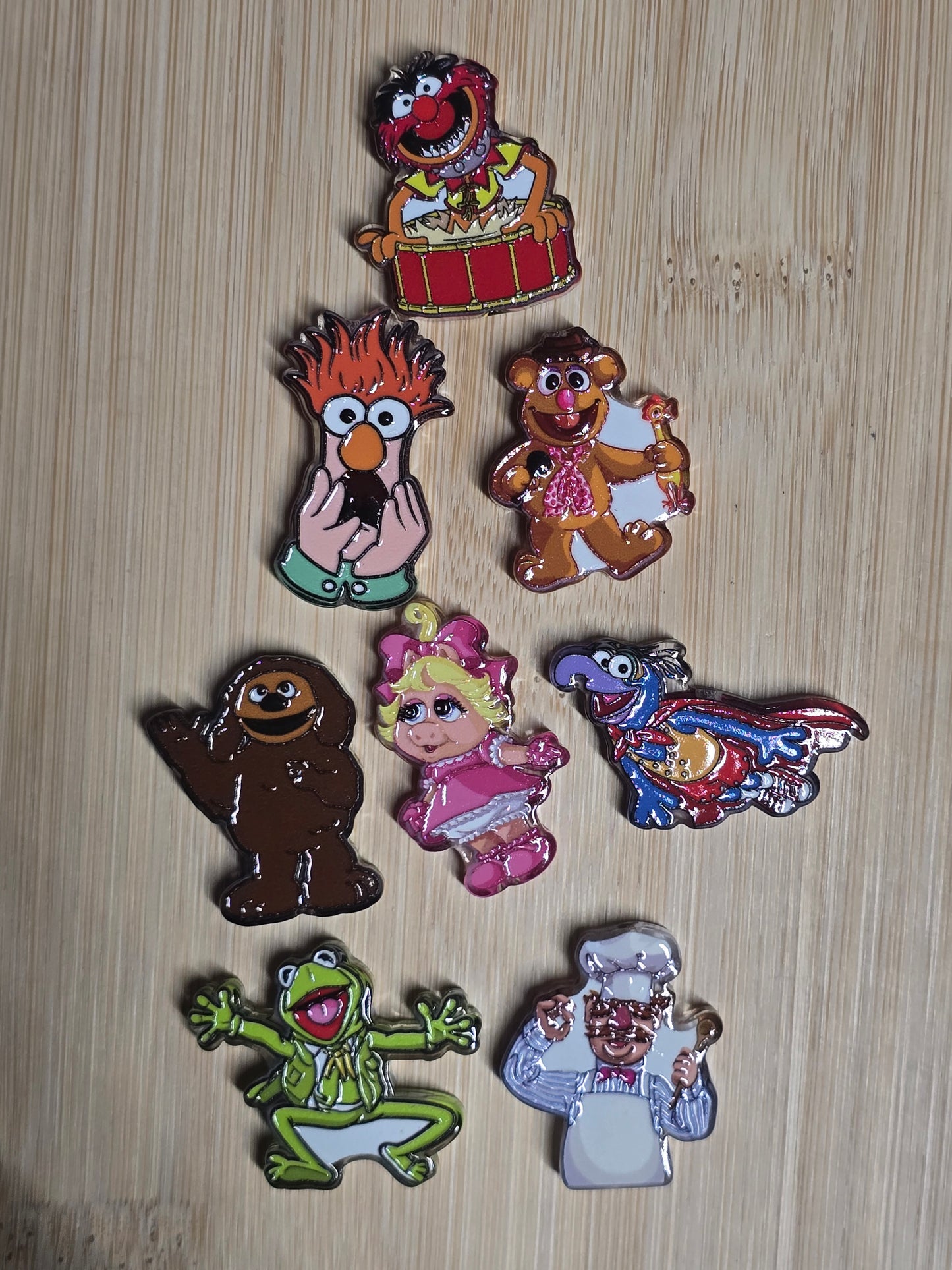 Focal acrylic beads muppet mix