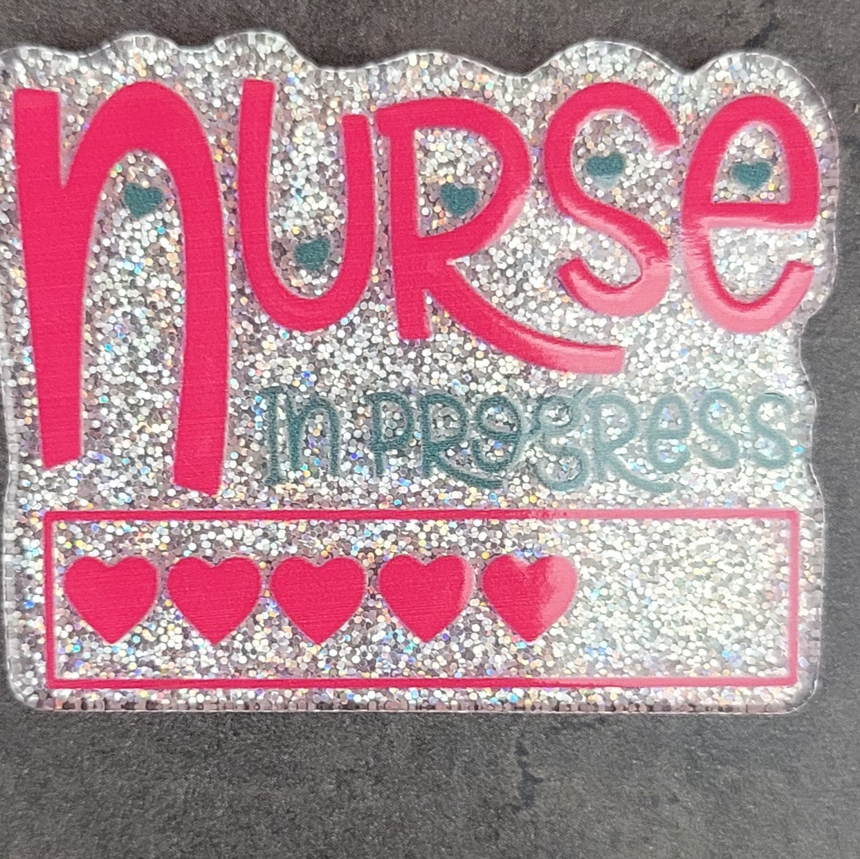 Acrylic flatback diy- pink nurse in progress