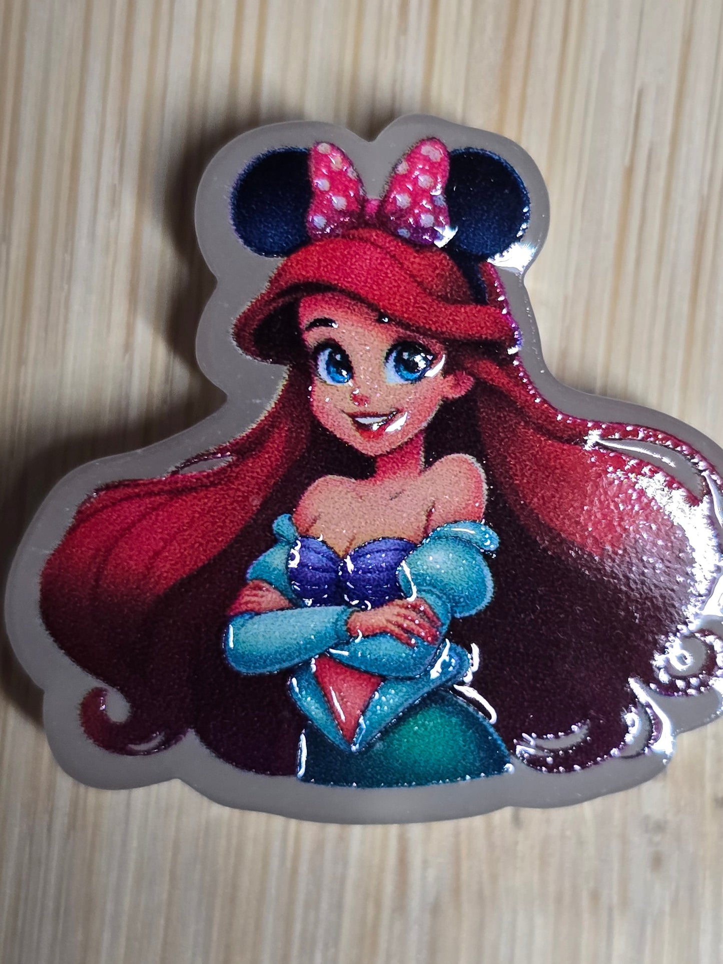Acrylic focal beads DS princess with mouse ears