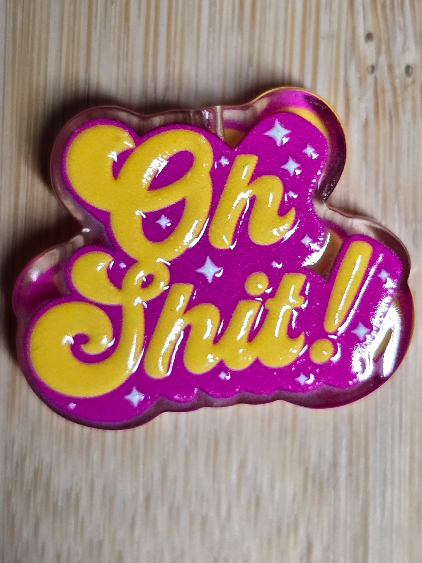 Acrylic focal beads- adult language- sh*t