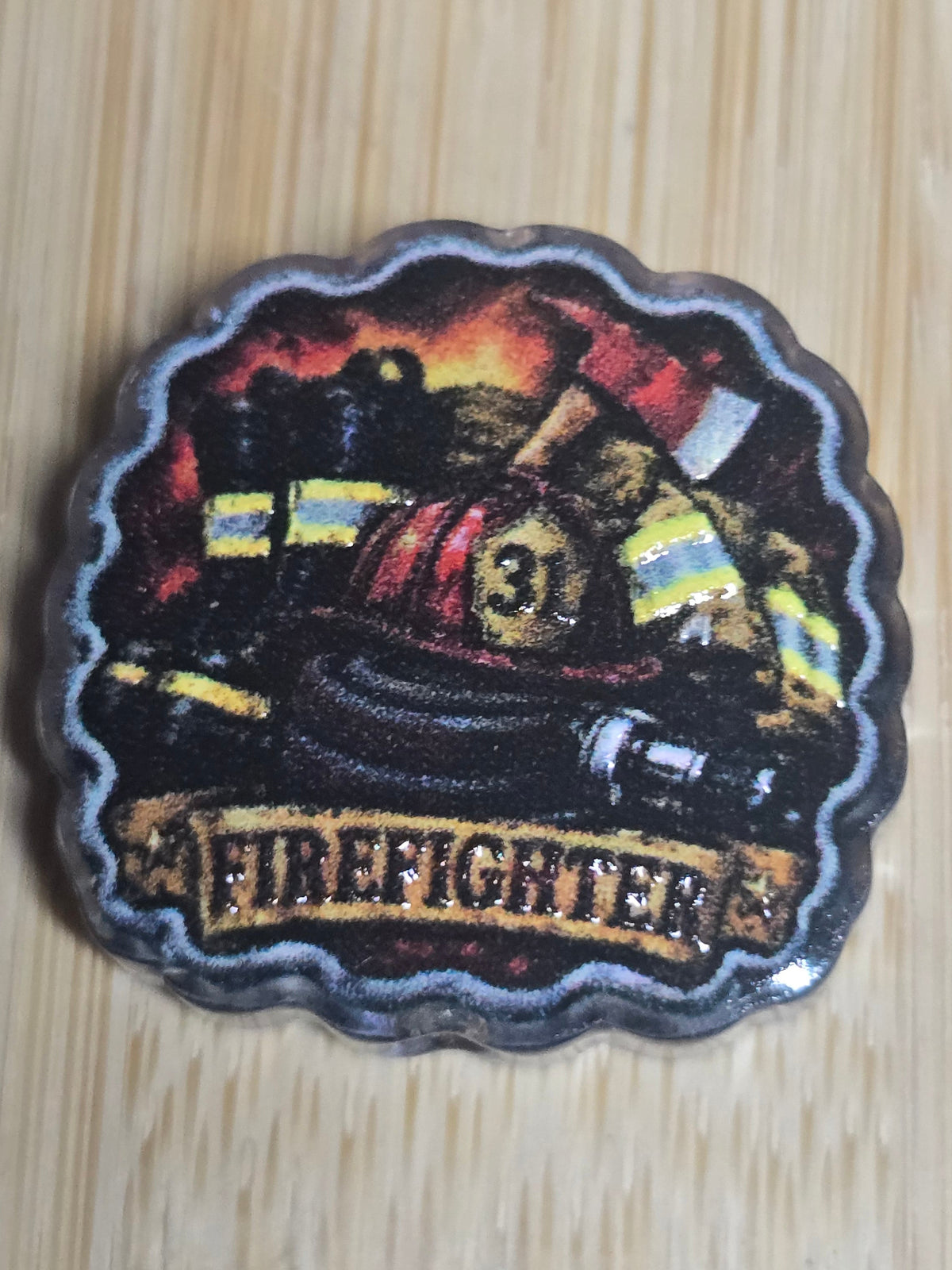 Acrylic focal beads 1st responders