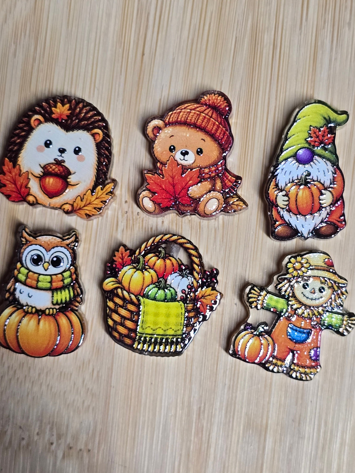 Acrylic focal beads-fall mix