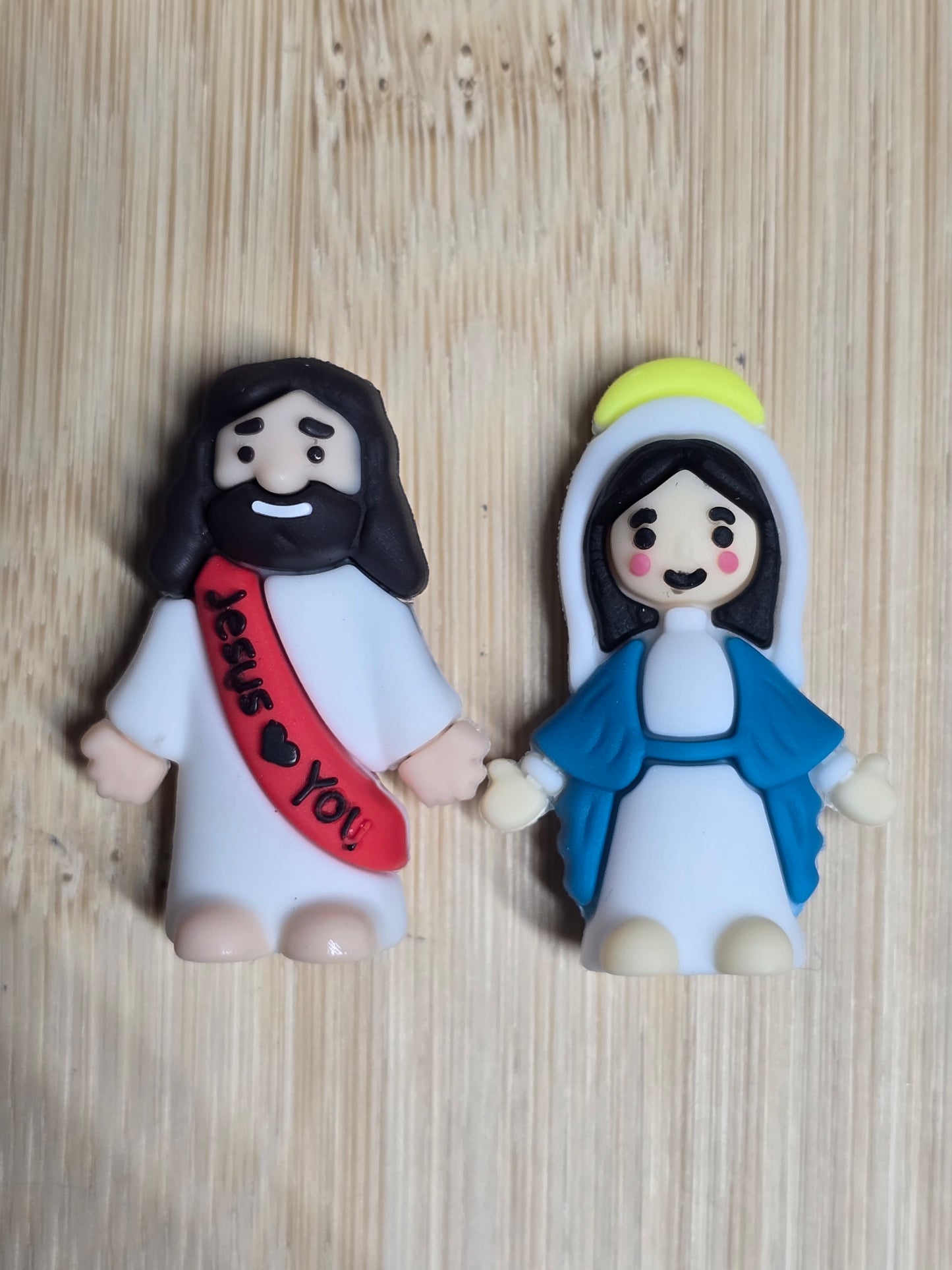 Silicone Mary and Jesus set (not pre-drilled)
