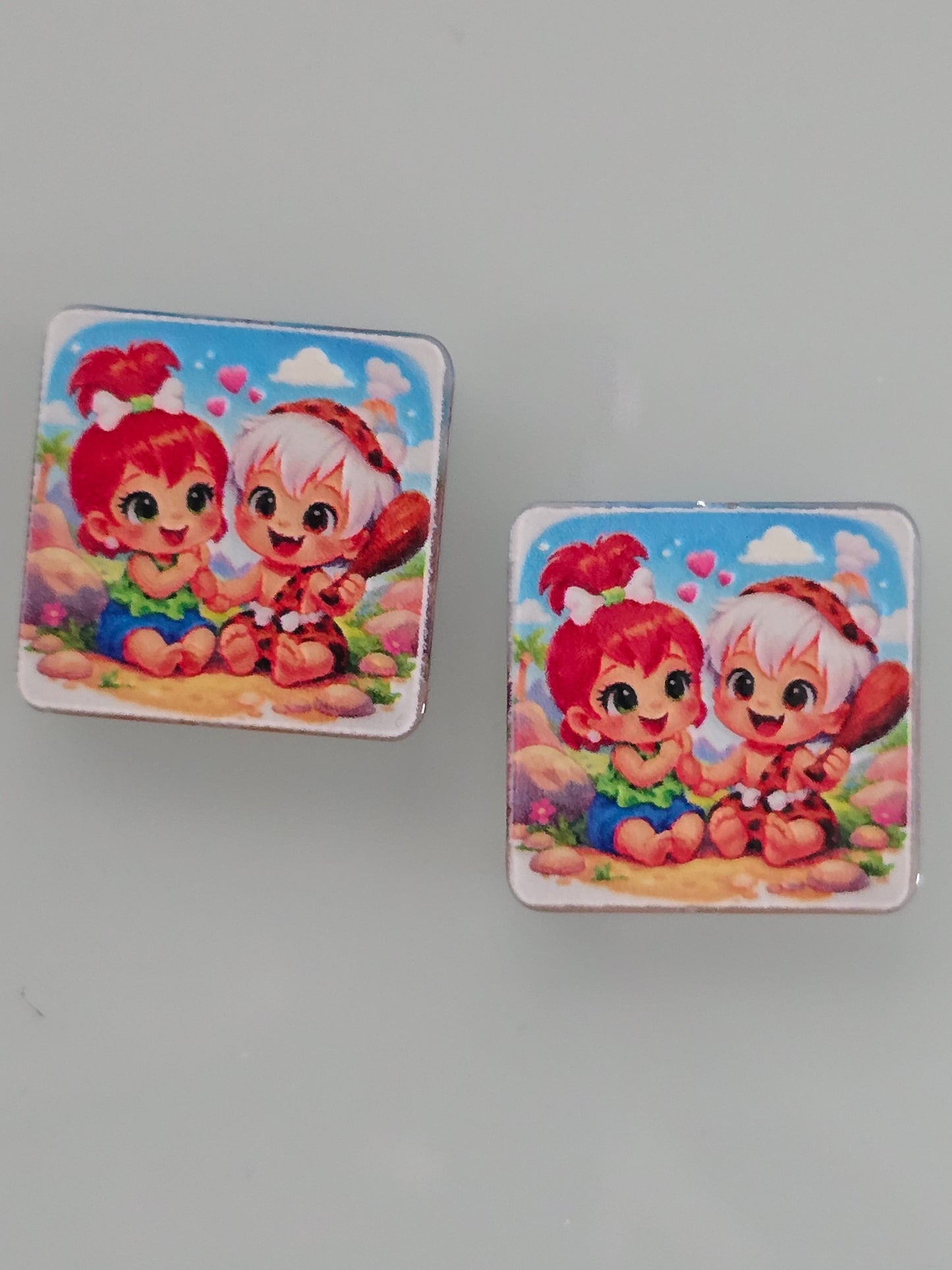 Acrylic focal beads stone age kids