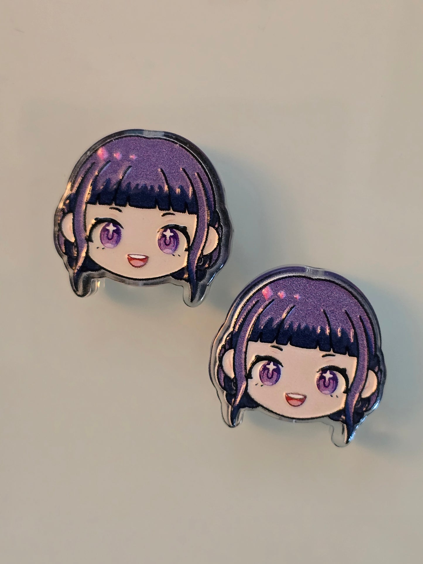 Acrylic focal beads girl band