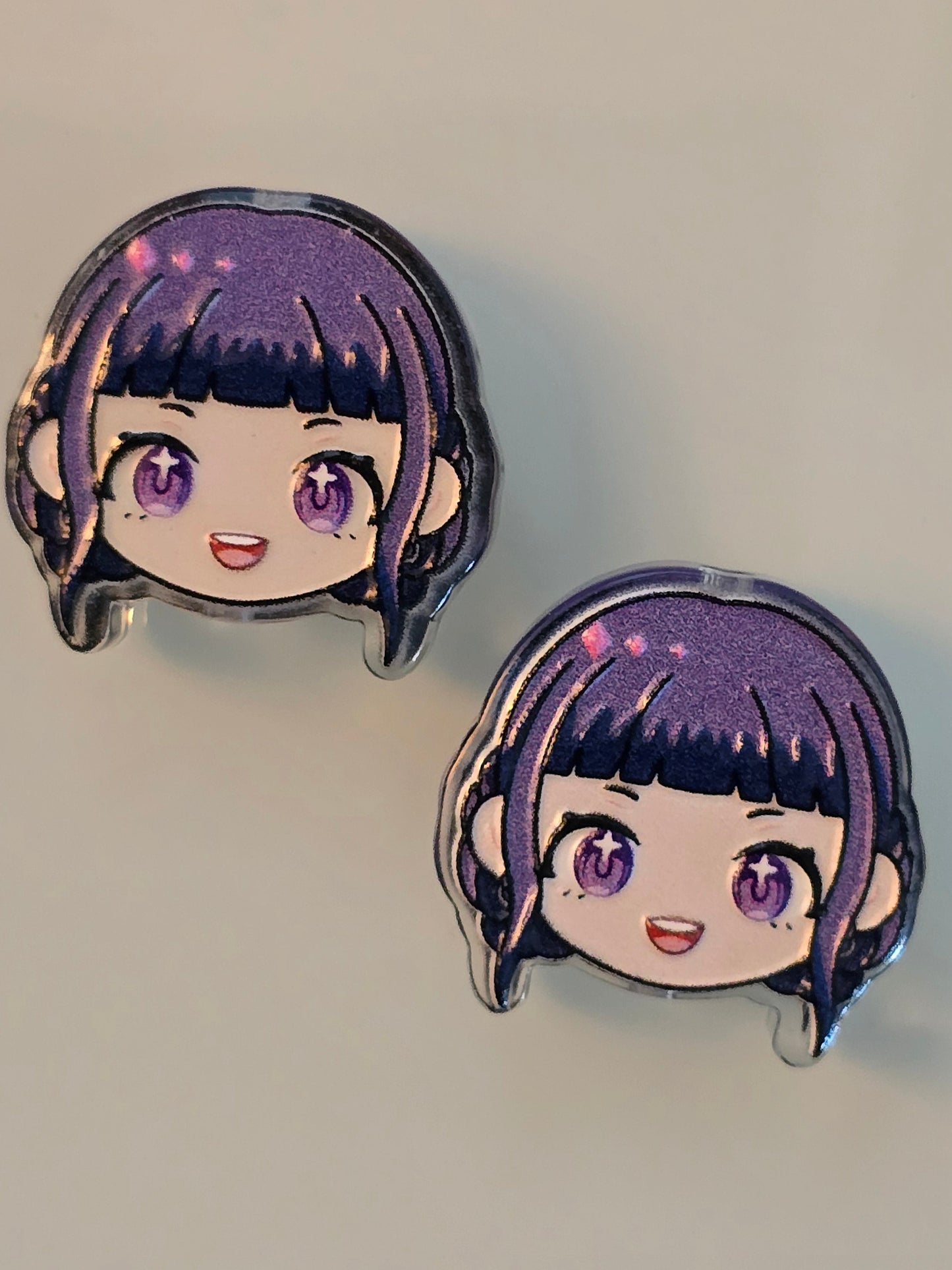 Acrylic focal beads girl band