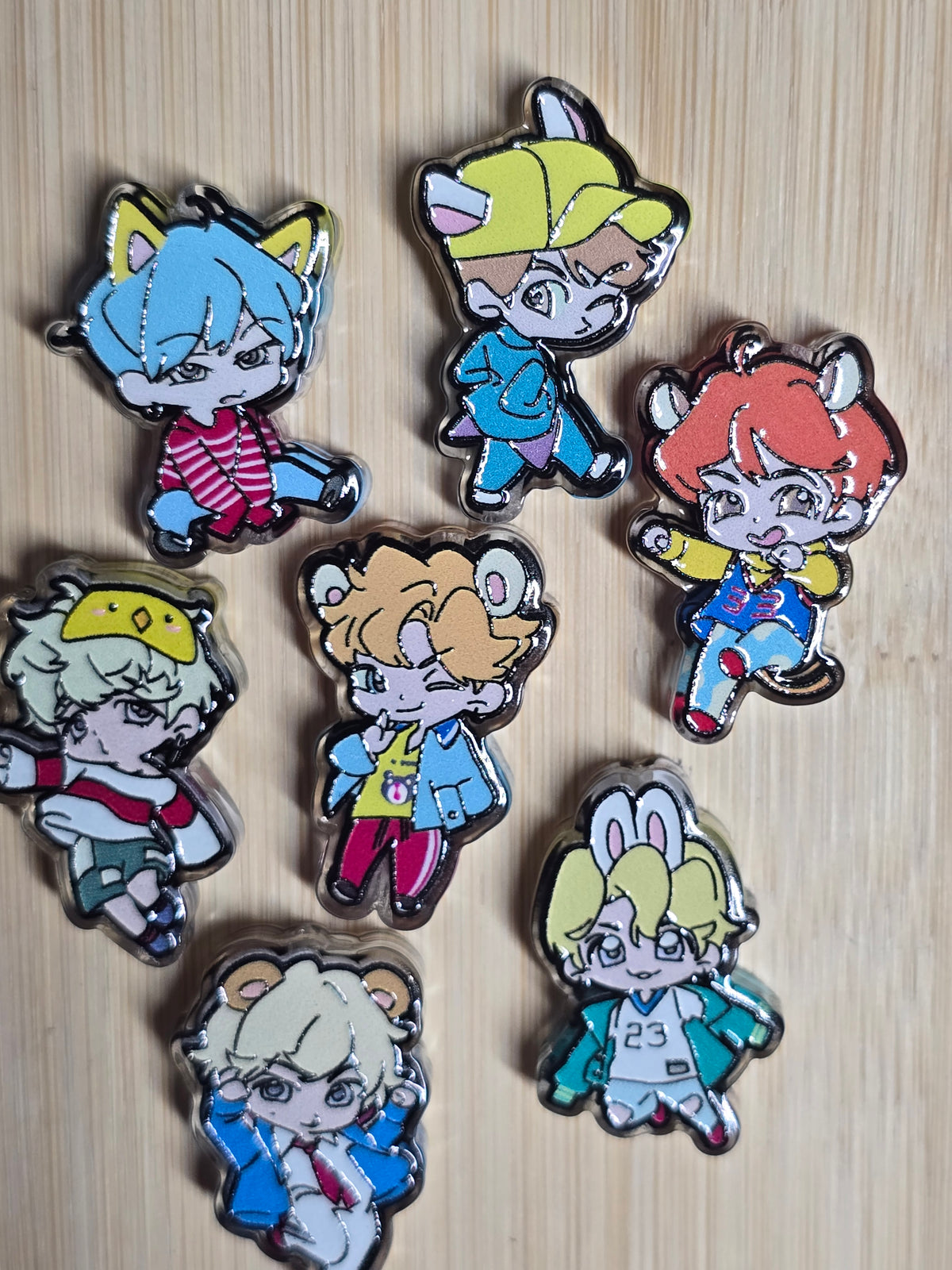 Acrylic focal beads boy band characters