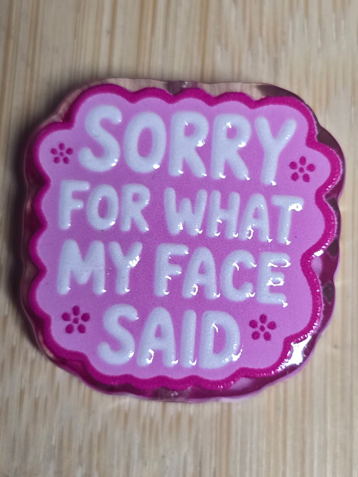 Acrylic focal beads sarcastic humor