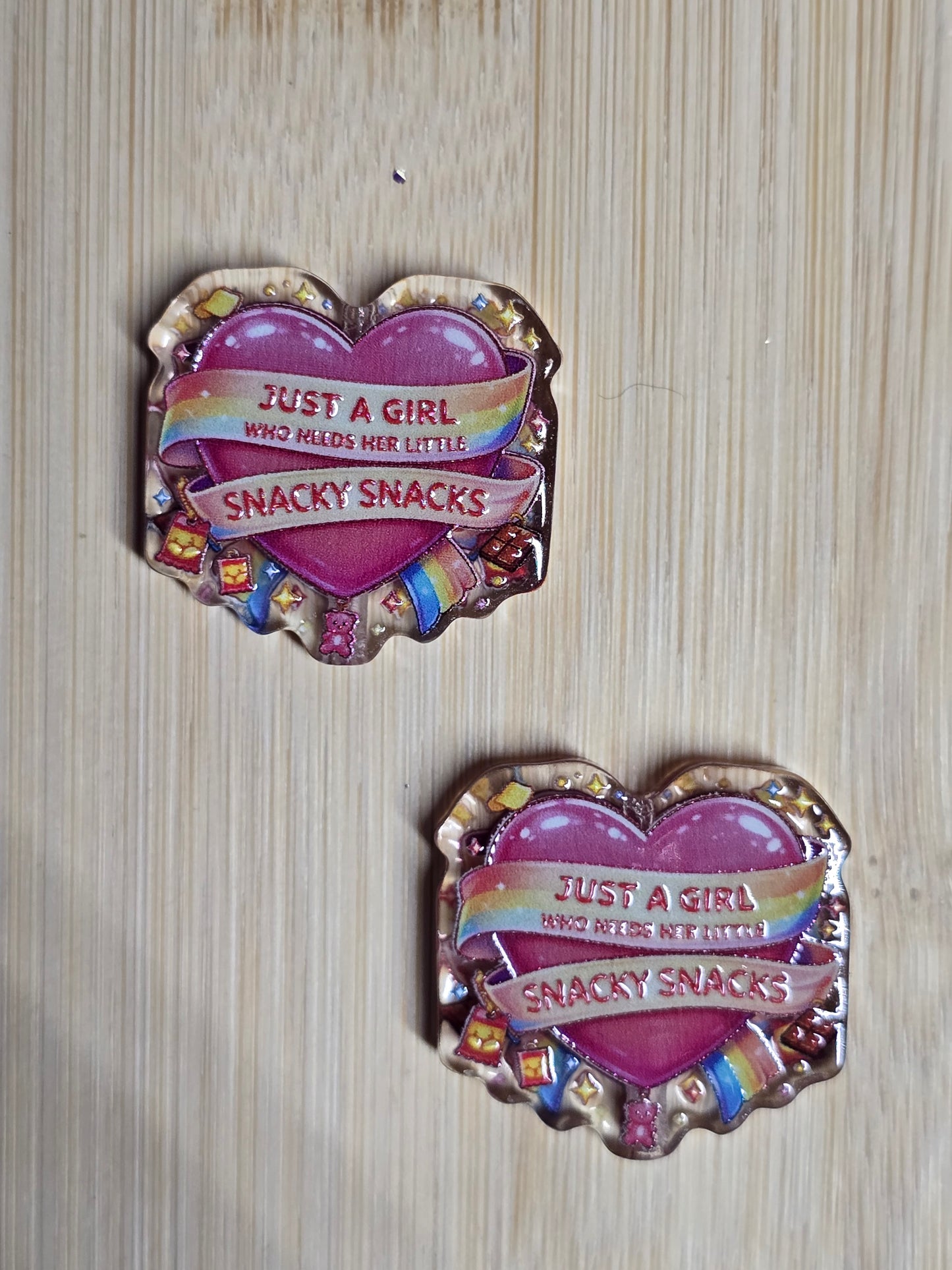 Focal- acrylic focal beads heart