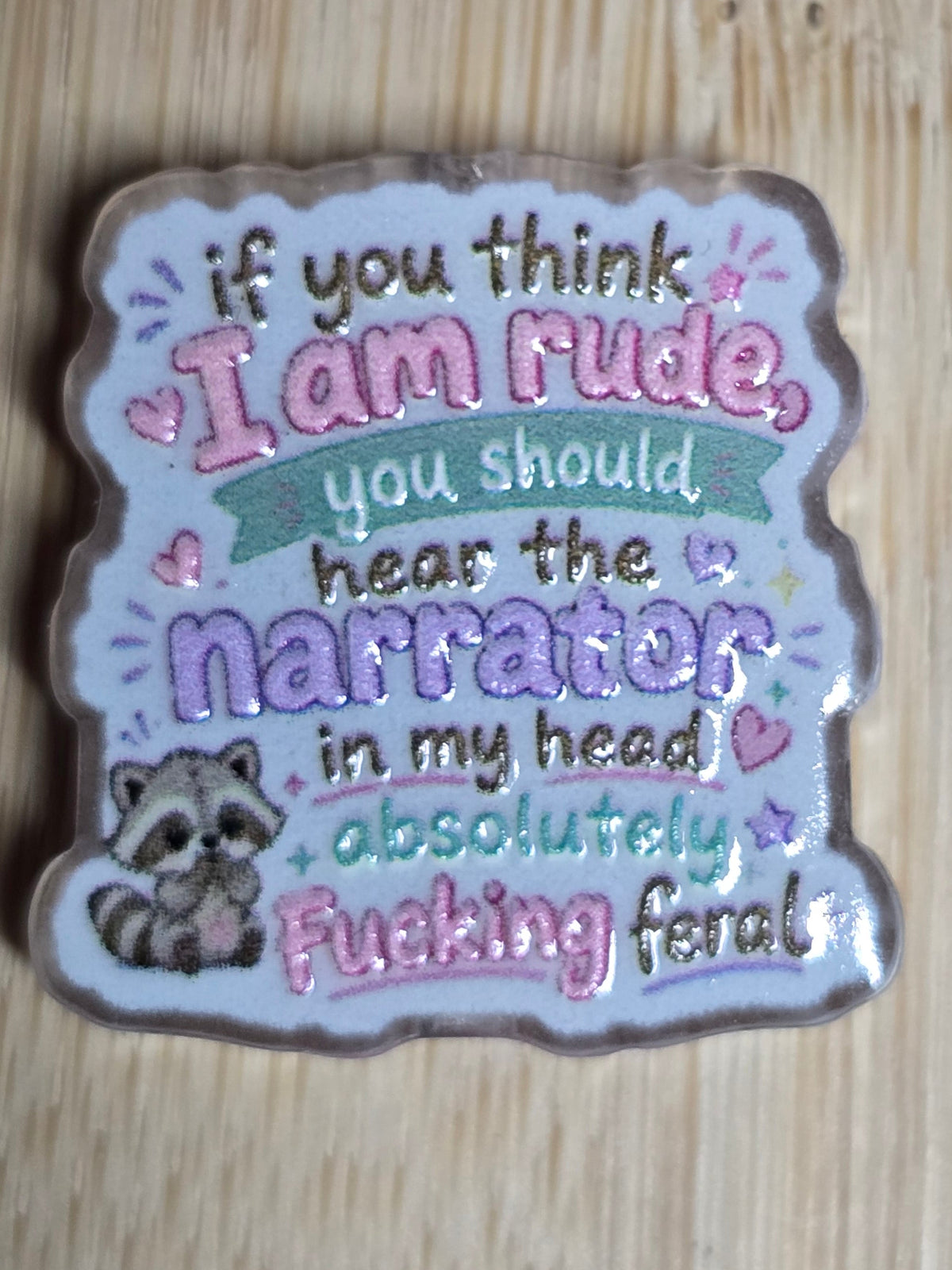 Acrylic focal beads- humor