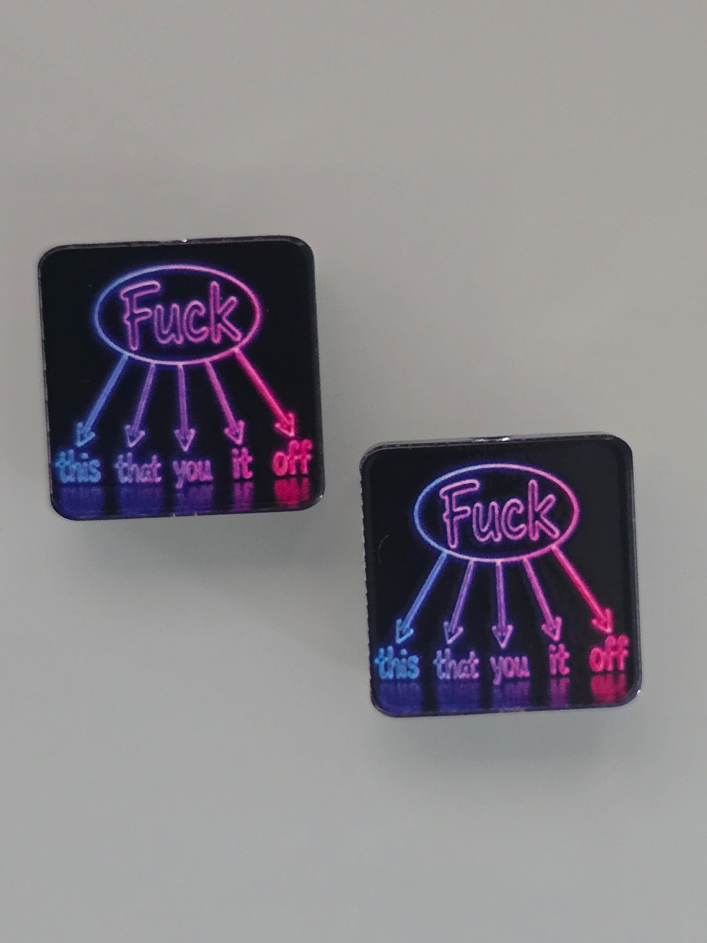 Acrylic focal beads- adult humor