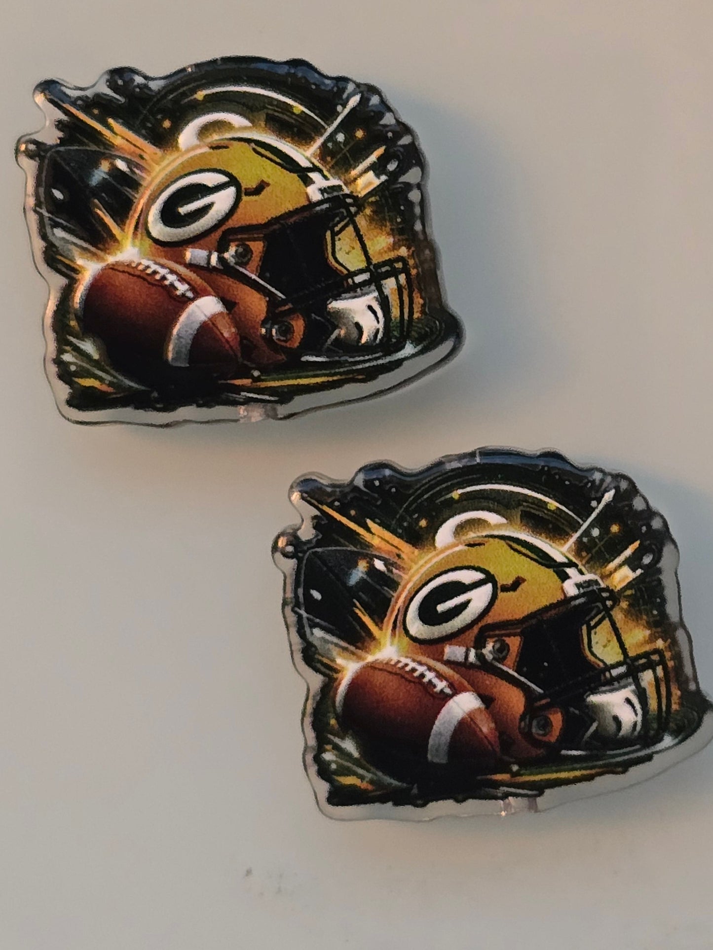 Acrylic focal beads nfl football teams