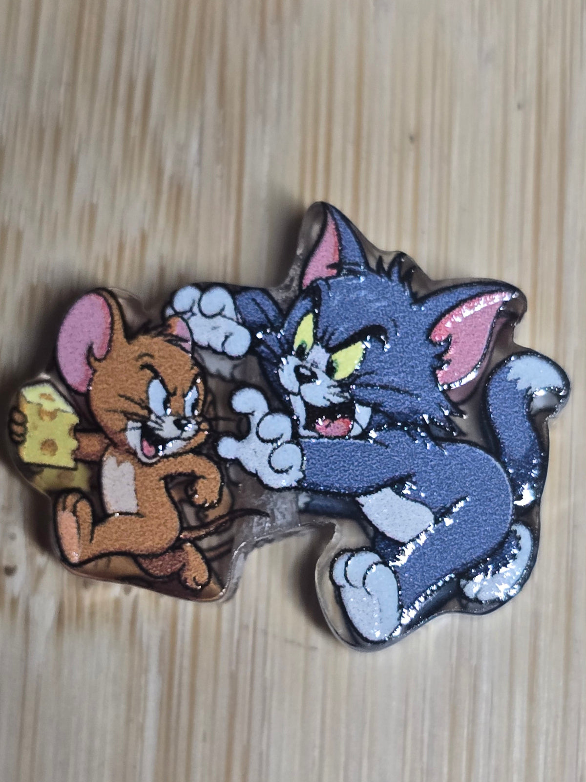 Acrylic focal beads- cat & mouse