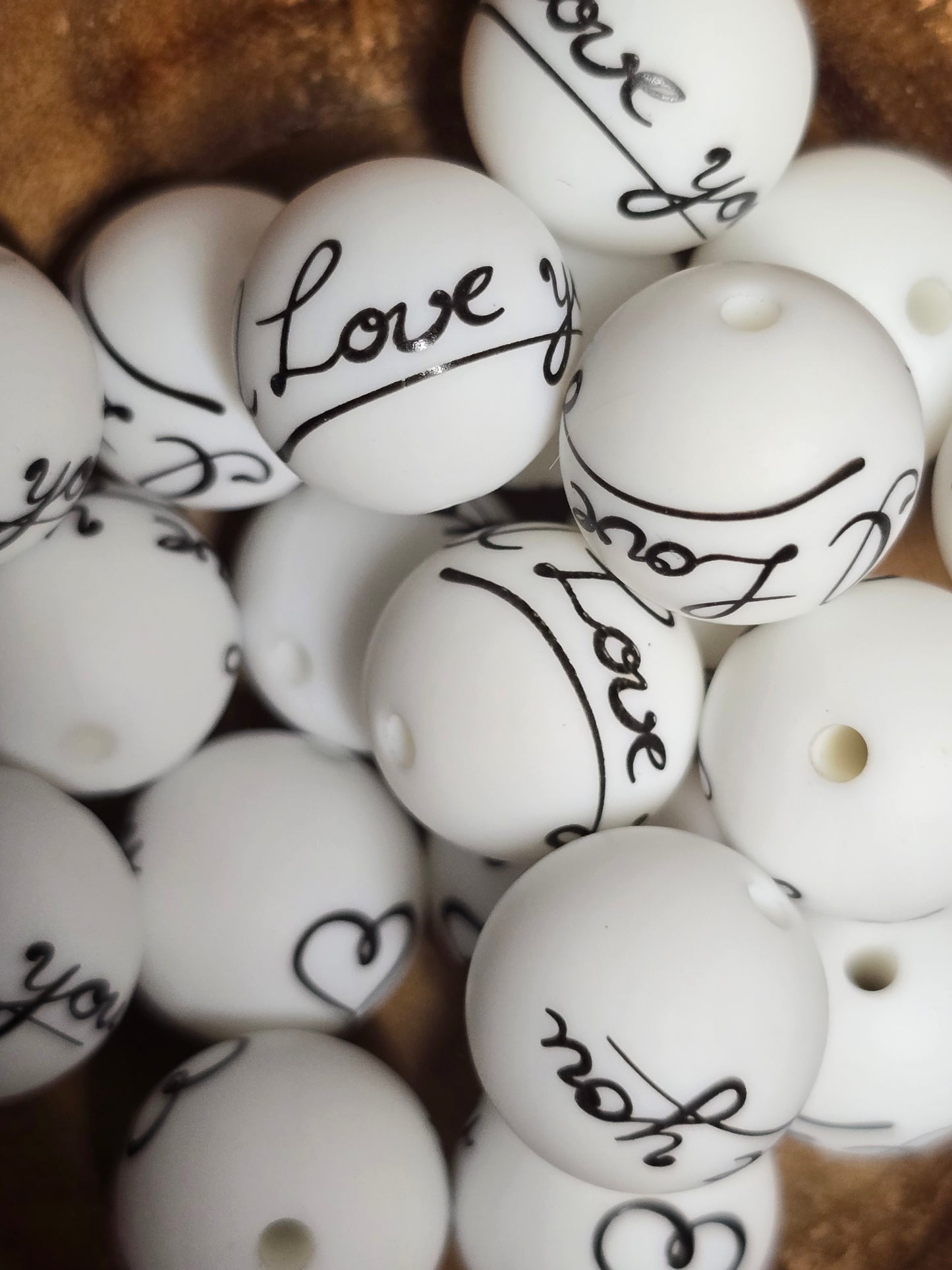 15mm silicone printed beads