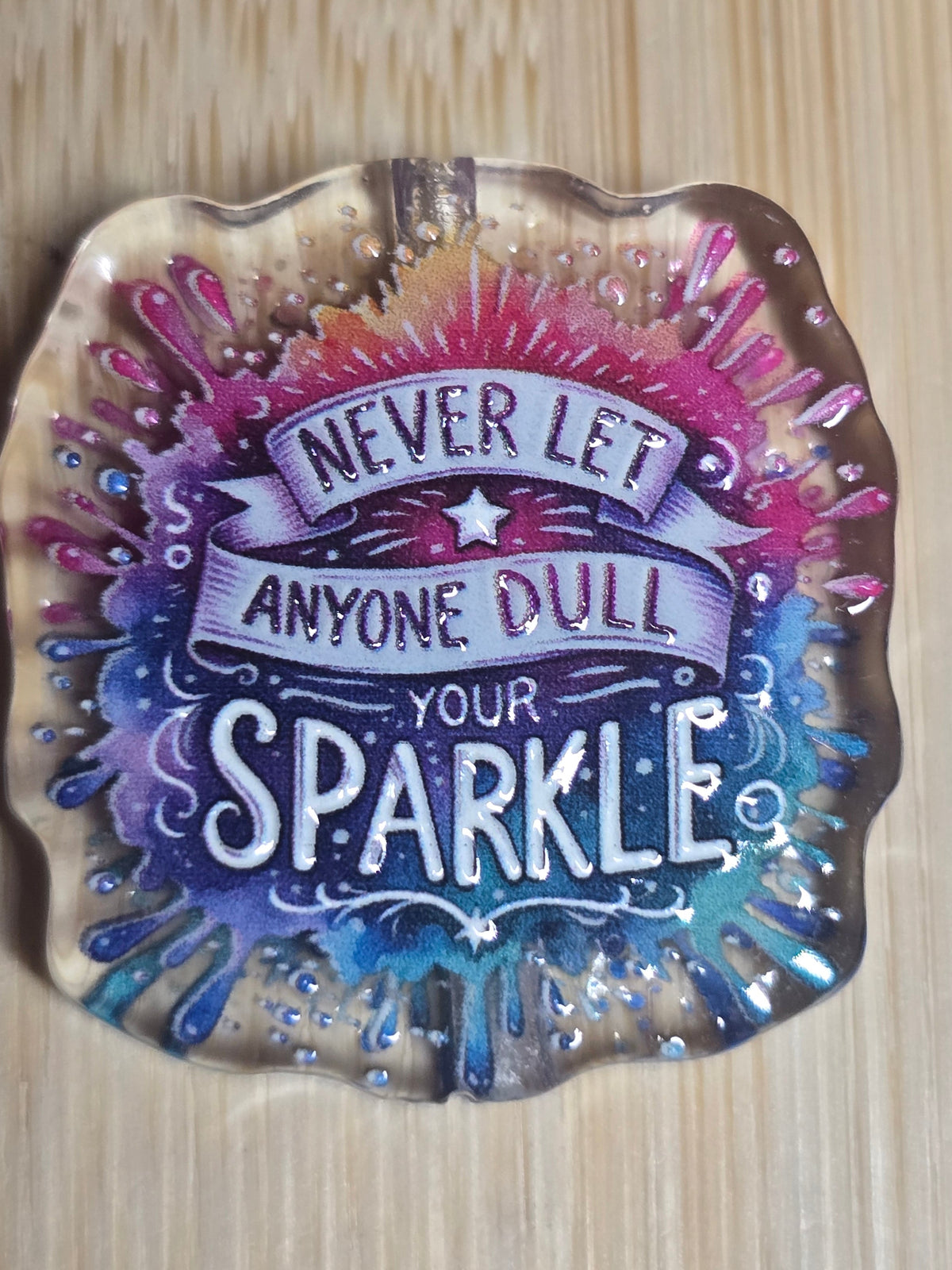 Acrylic focal beads- positive words