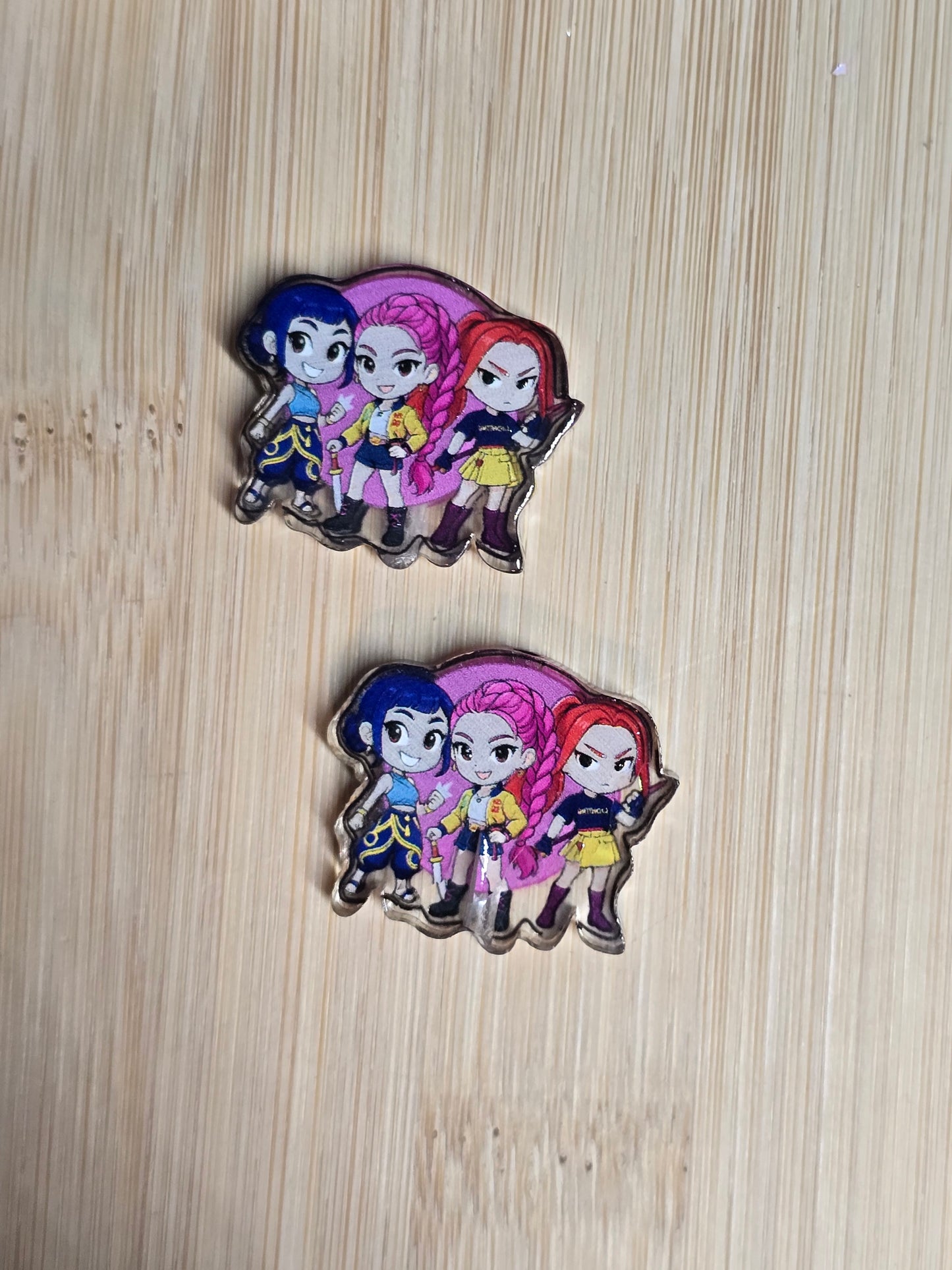 Acrylic focal beads- girl band