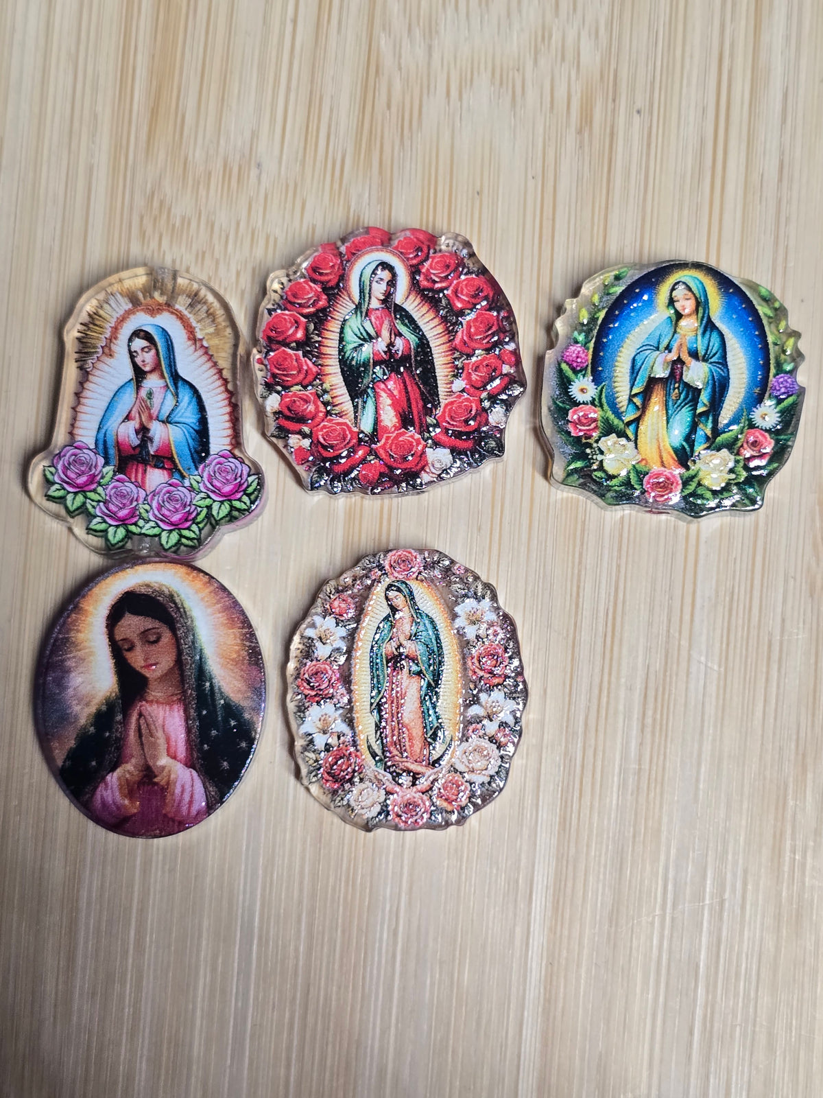 Acrylic focal beads- Mary