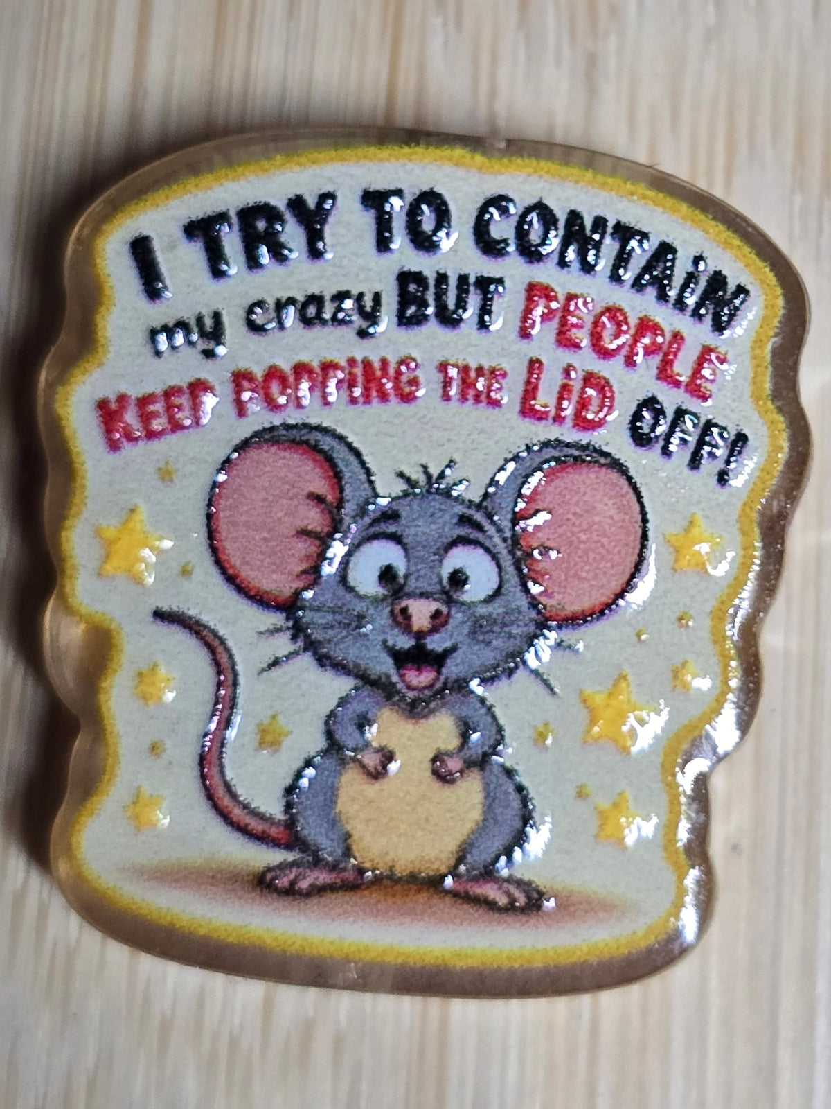 Acrylic focal beads- humor