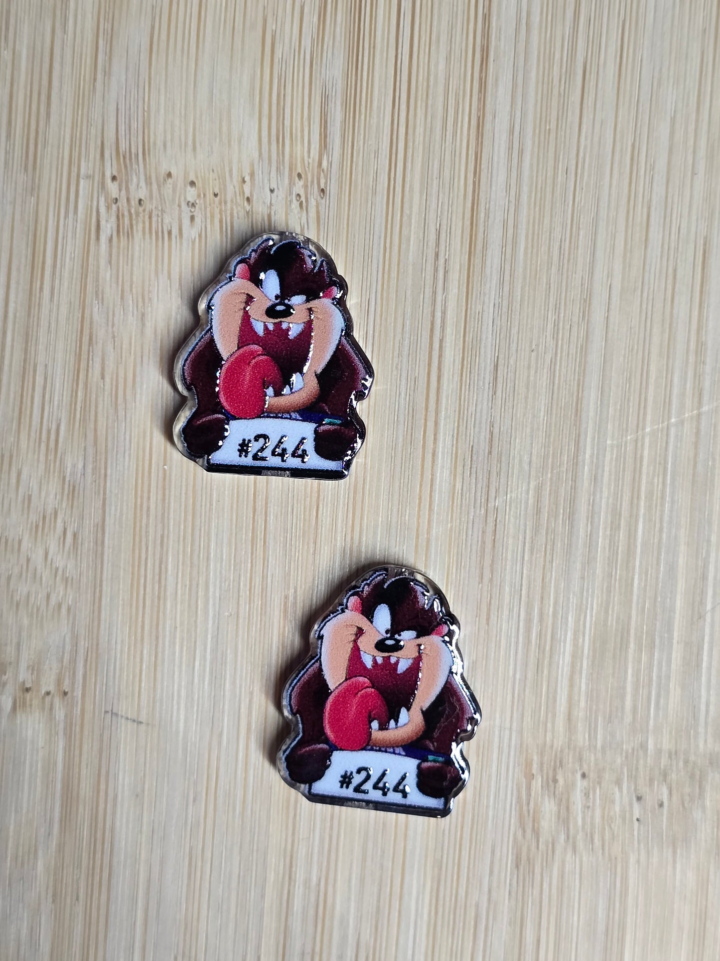 Acrylic focal beads WB character