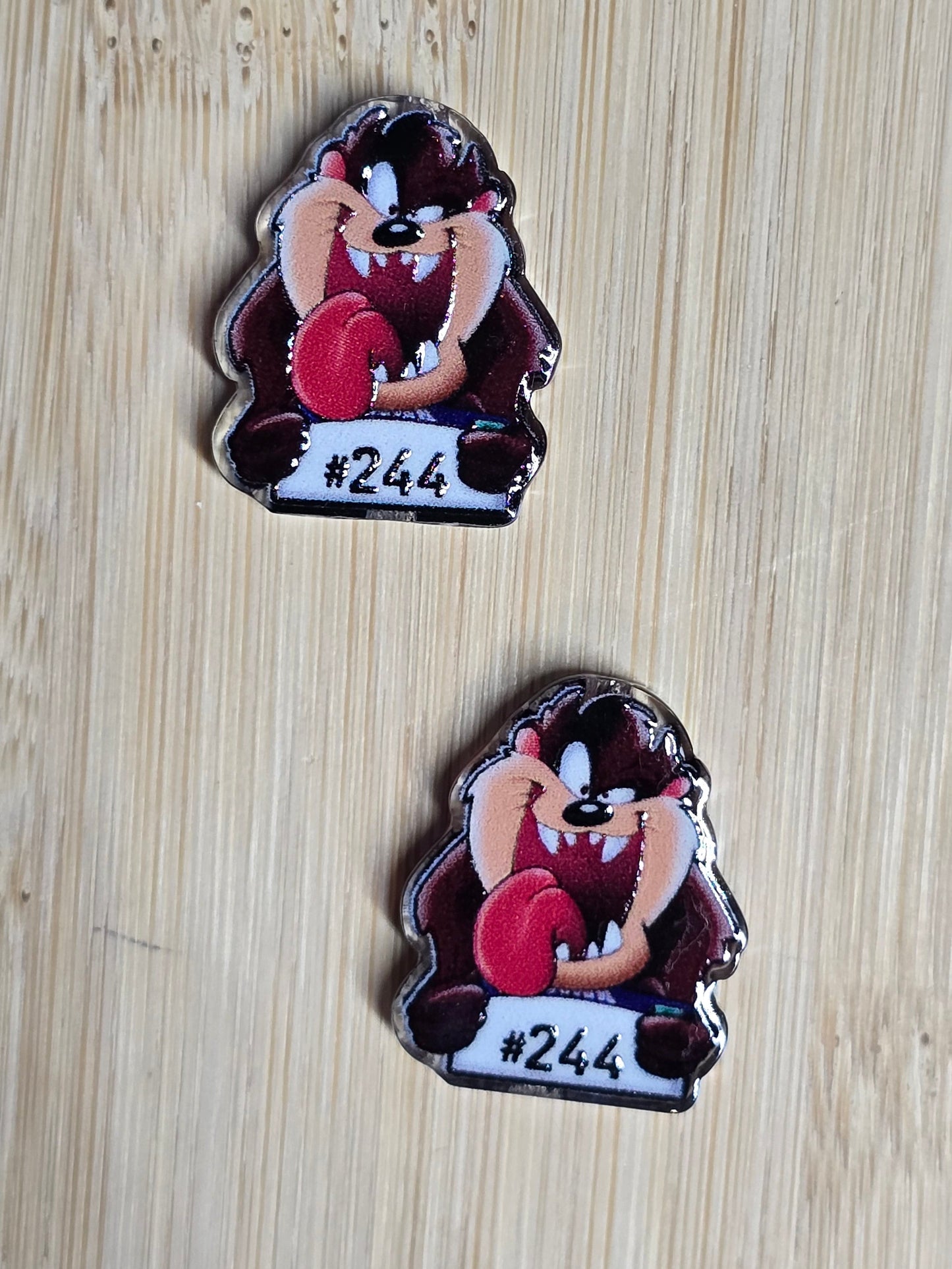 Acrylic focal beads WB character